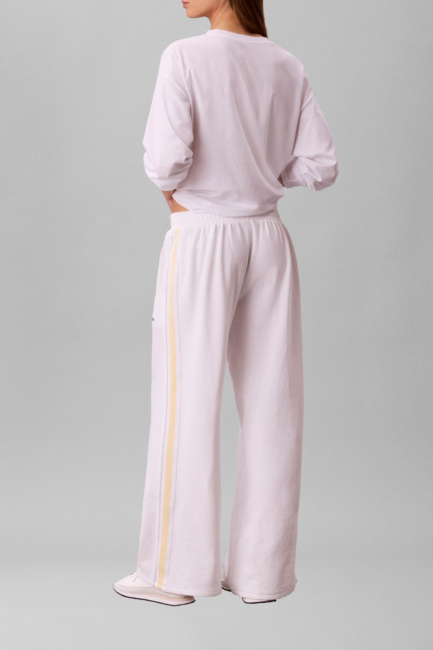 FRENCH TERRY WIDE LEG SWEATPANTS CLASSIC WHITE 2