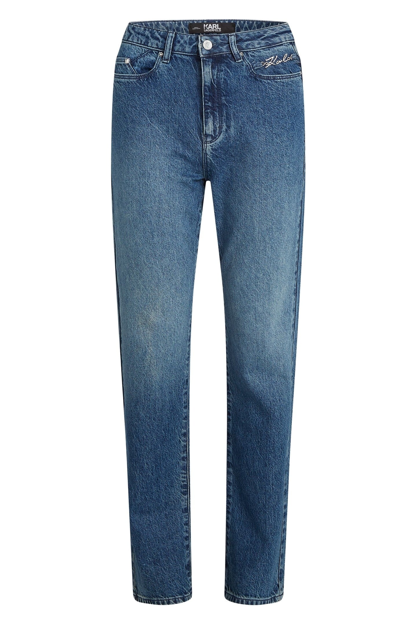 STRAIGHT LEG DENIM PANTS DARK BLUE 3