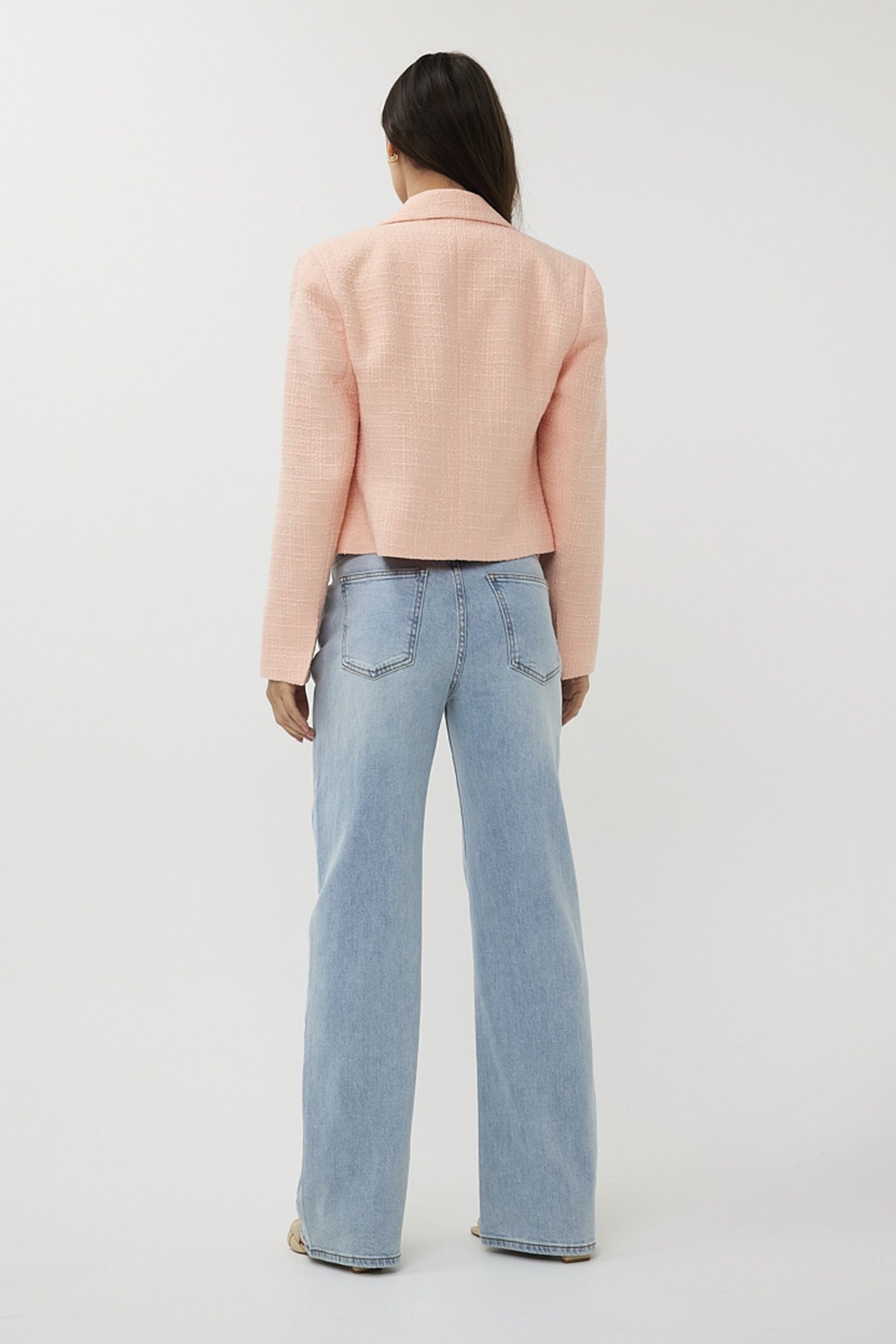 BLAZER DOUBLE BREASTED TWEED LIGHT APRICOT 5