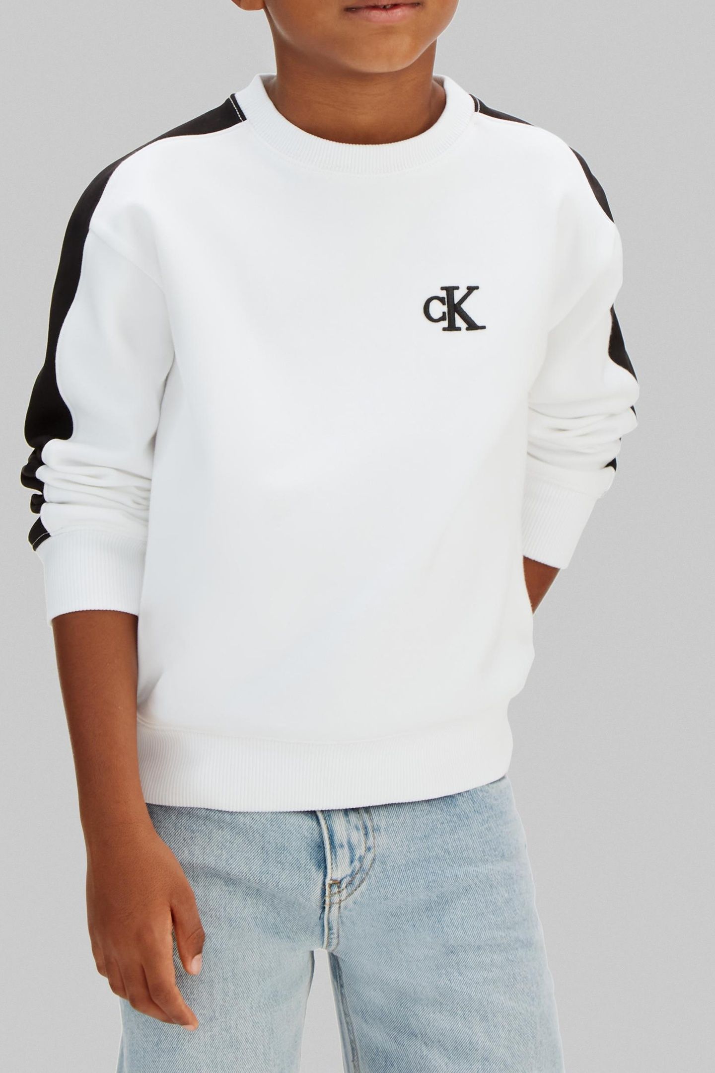 BOYS RELAXED SWEATSHIRT WHITE 1