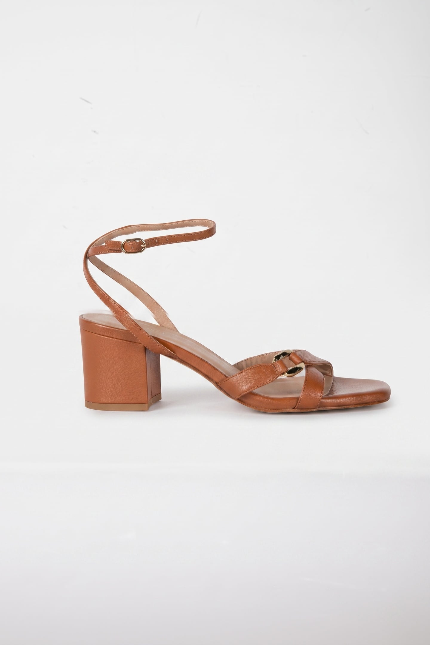 ENA OLOID BLOCK HEEL TAN 1