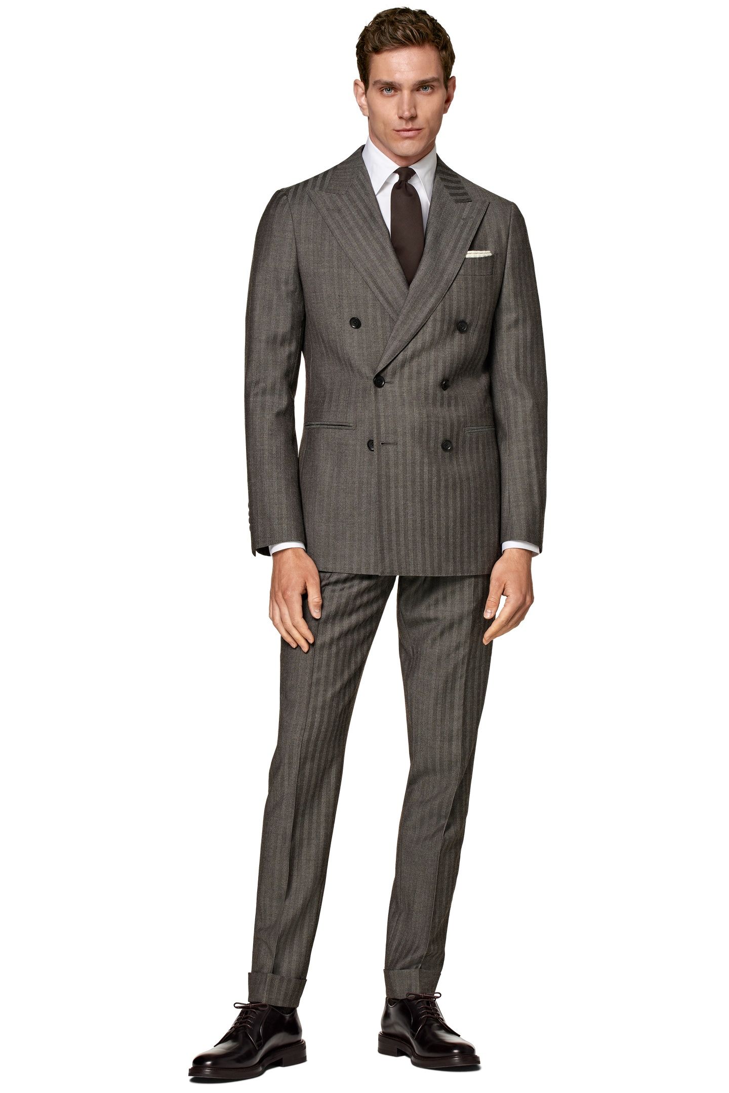 SUIT-DK BROWN NESTED SUITS TAUPE 1