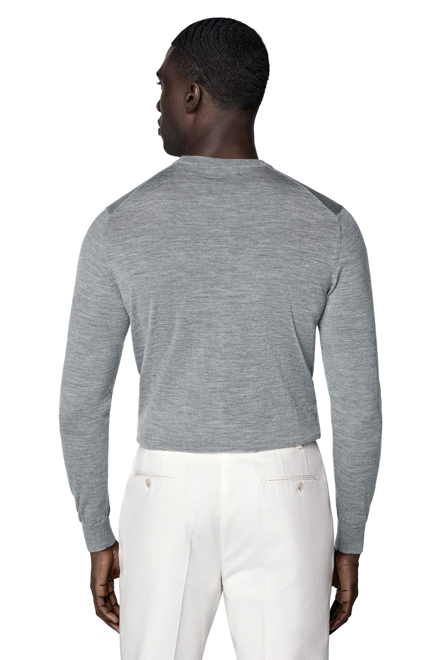 LSCREW MERINO GREY CREW AND V NECK GREY 5