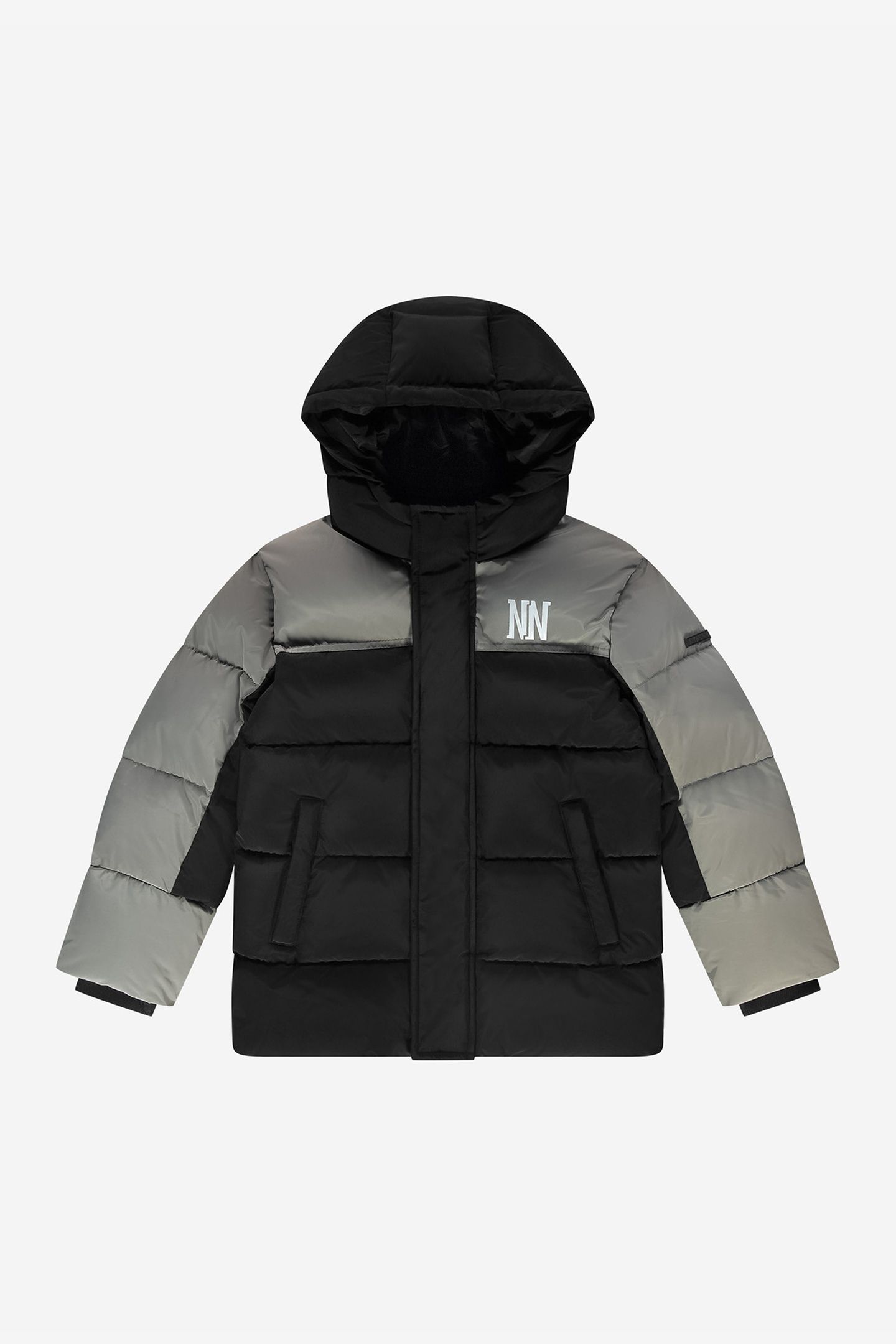 HUXLEE PUFFER JACKET BLACK/GREY 1