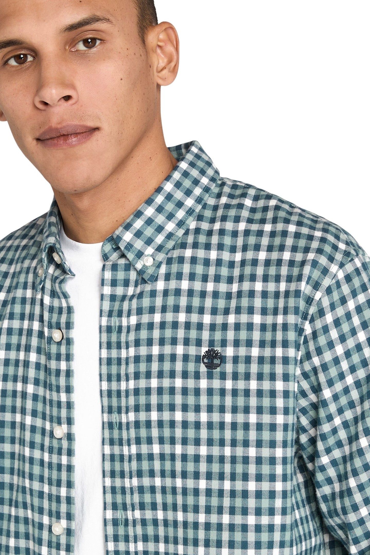SOLUCELL GINGHAM SHIRT SILVER BLUE YD 4