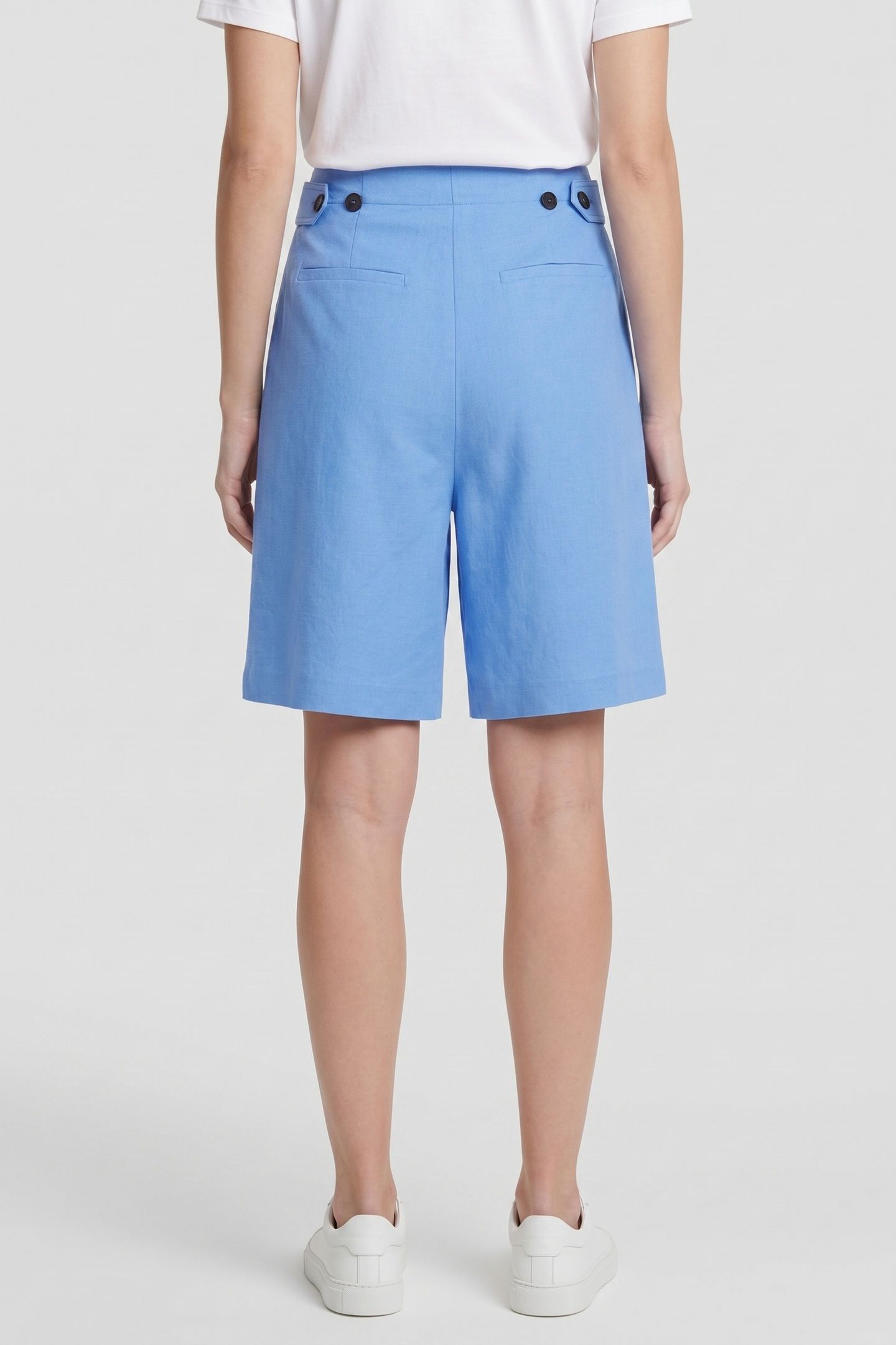 LINEN BLEND SHORTS ULTRAMARINE 2