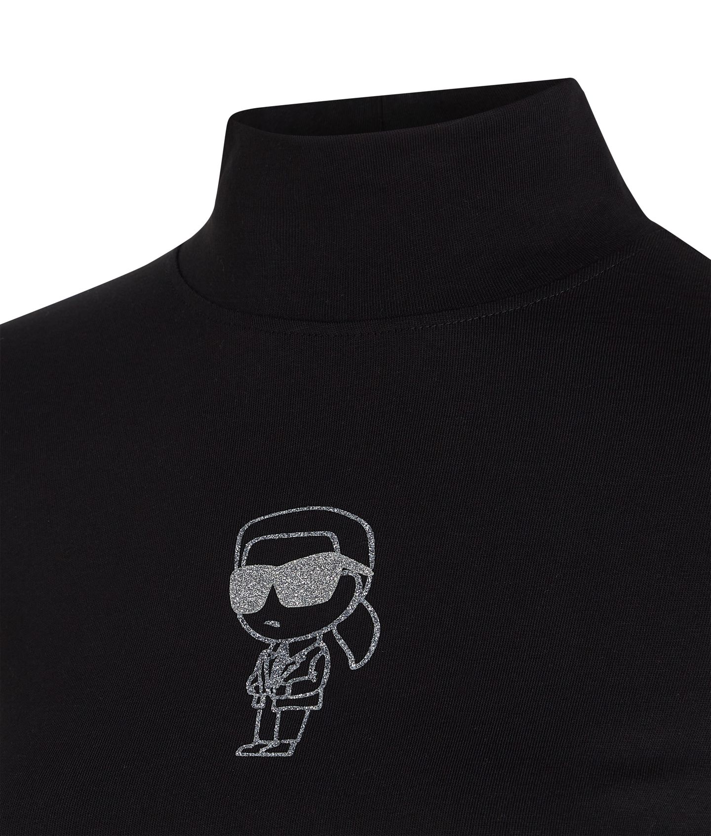 IKON GLITTER MOCK NECK LS TOP BLACK 3