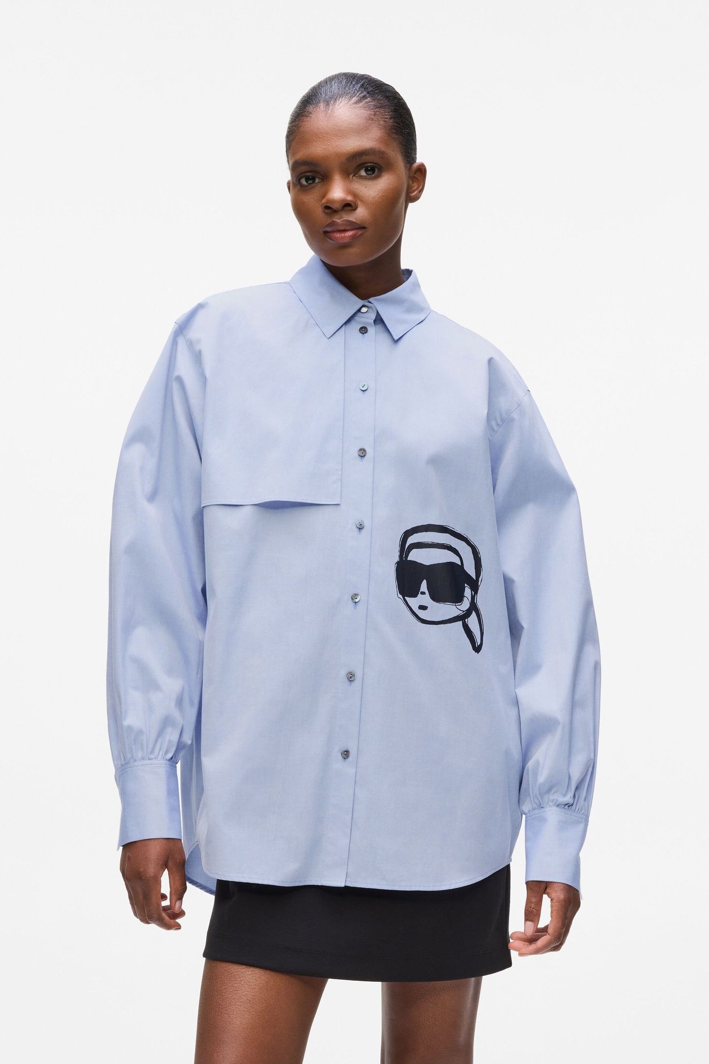 IKON KARL PRINT SHIRT KENTUCKY BLUE 1