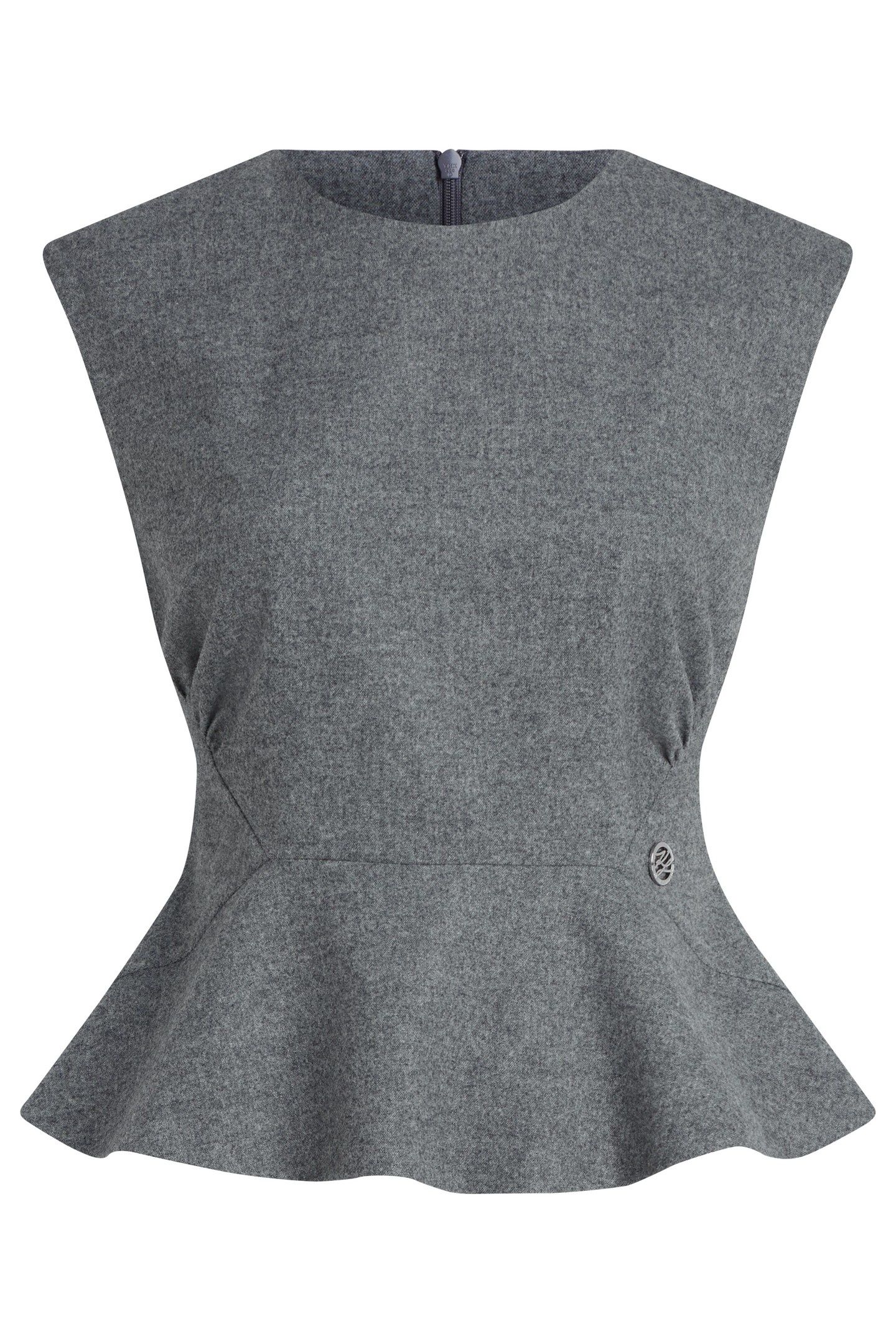 FLANNEL TOP MEDIUM GREY MELANGE 5