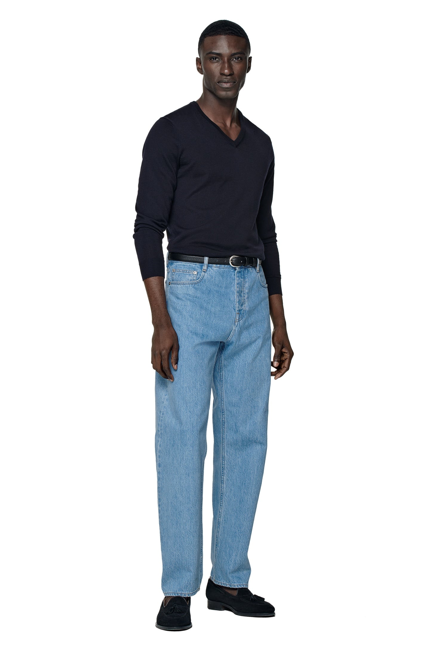 V-NECK MERINO CREW AND V NECK NAVY 1