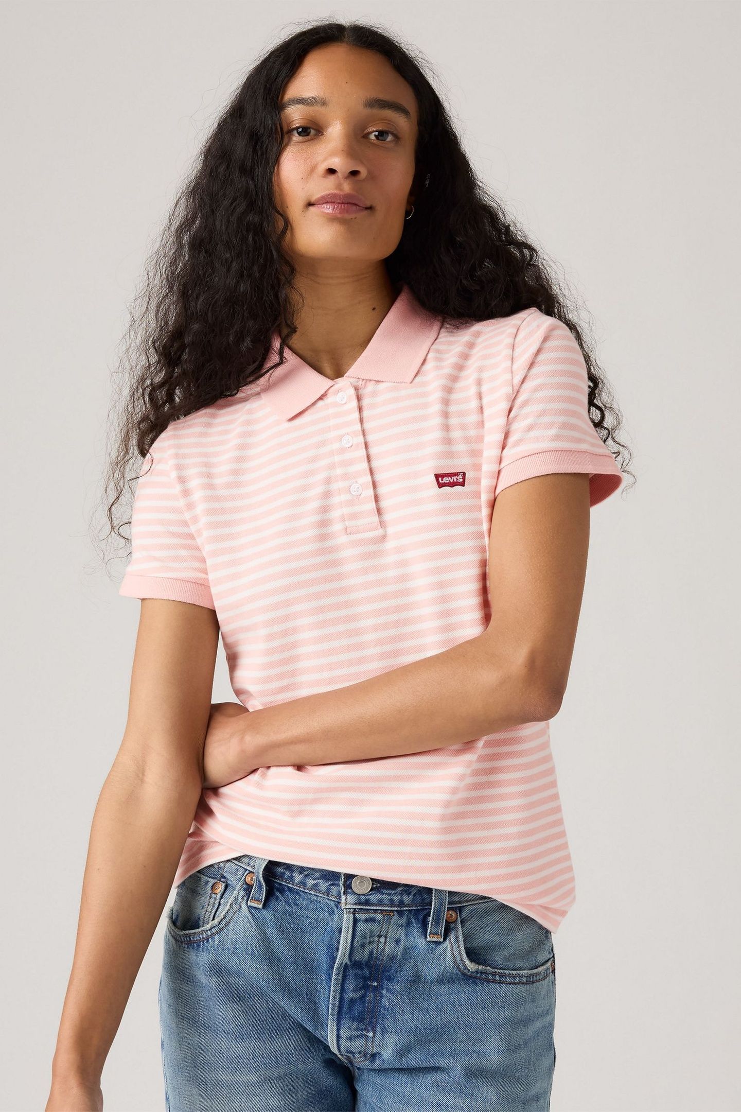 LEVIS HM POLO MARIGOLD STRIPE PEACHSKIN 2
