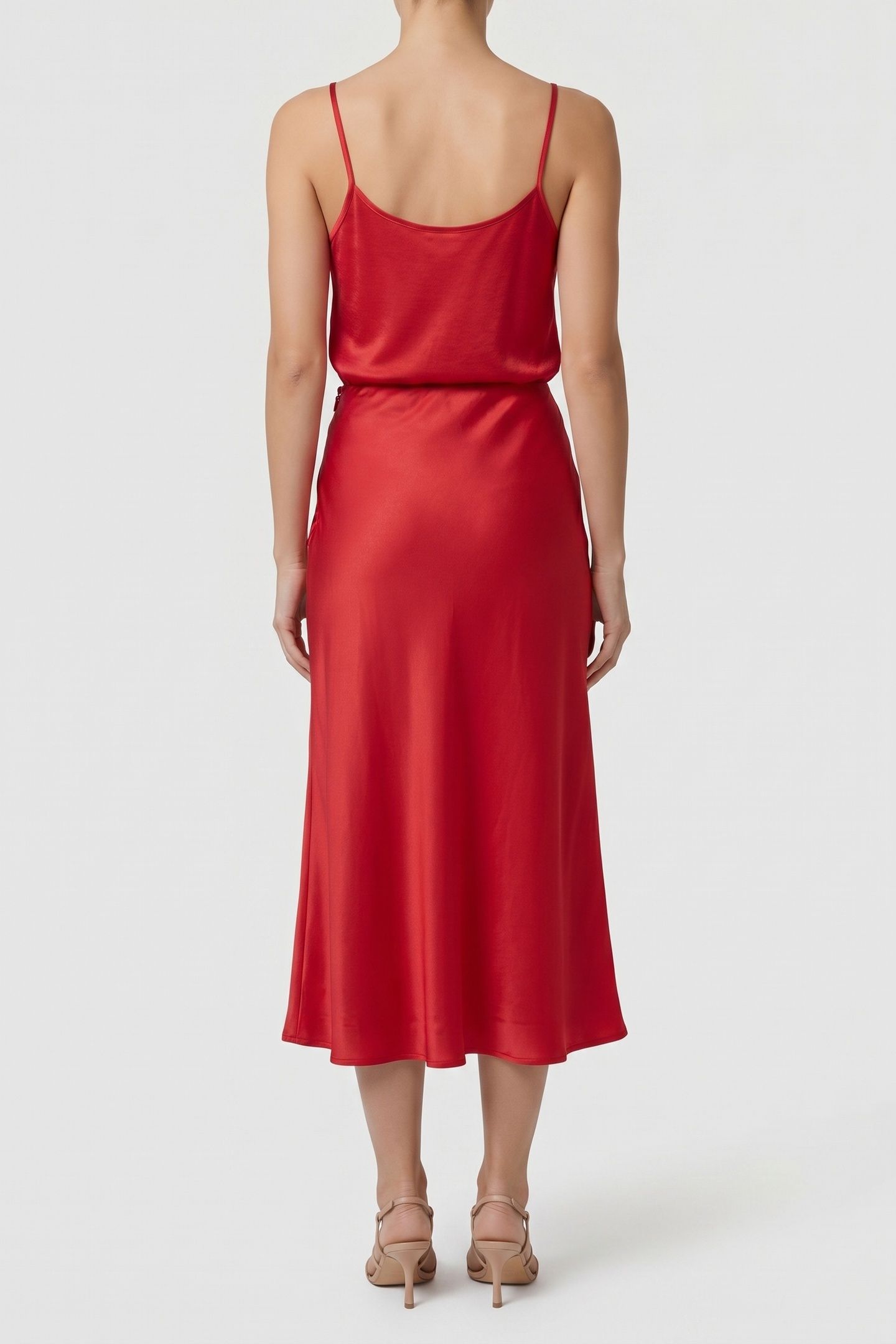 ES ALFRIDA SLIP SKIRT RED 2