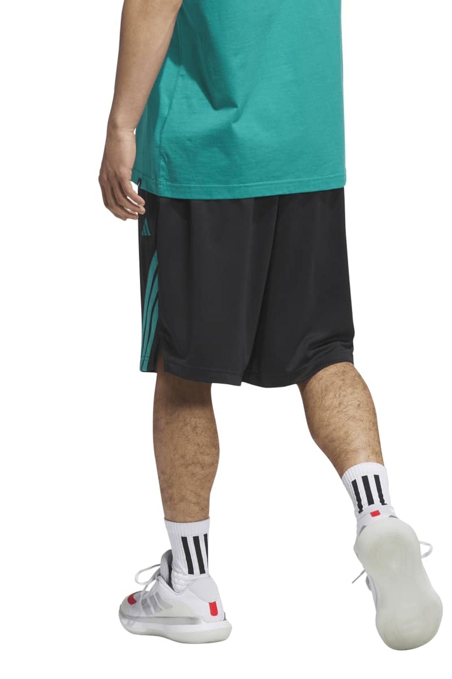 UNISEX PERFORMANCE LEGENDS 3-STRIPES BASKETBALL SHORTS BLACK 3