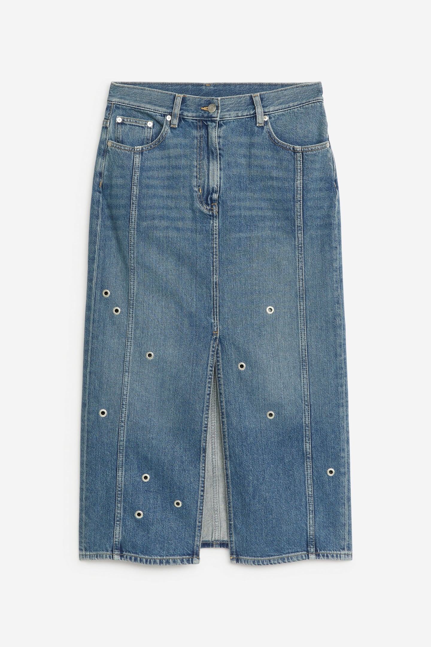 JABOELLA DENIM EYELET SKIRT BLUE 3