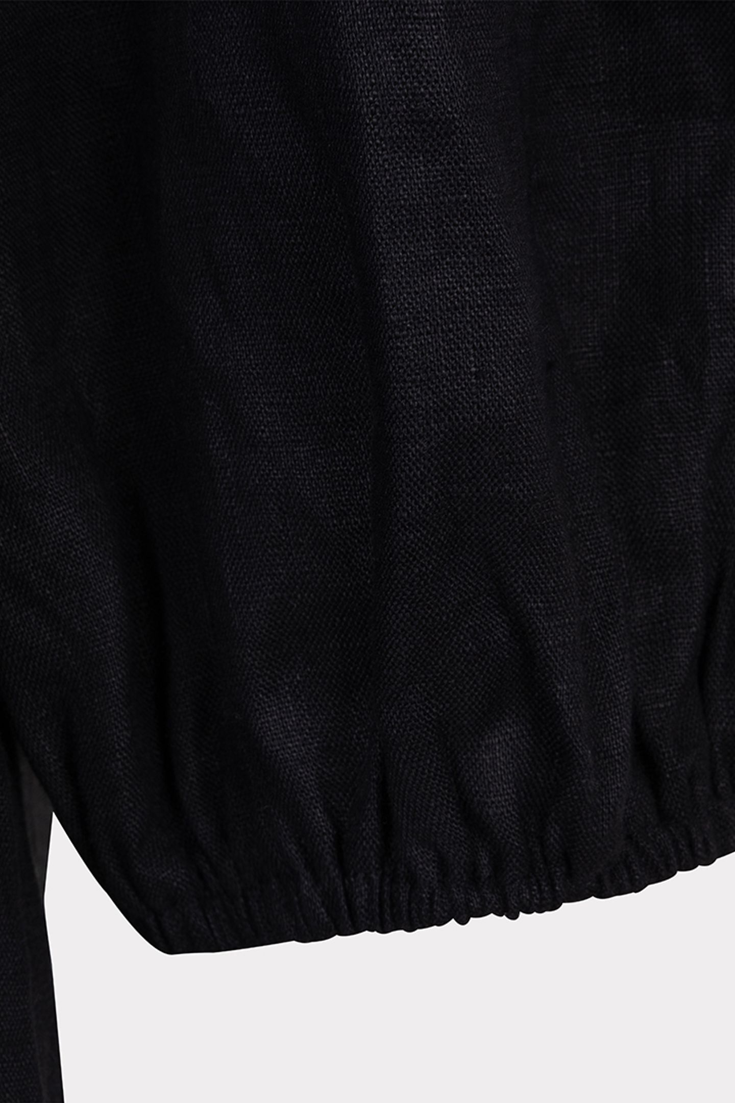 BLOUSE R-NECK LINEN BLACK 7
