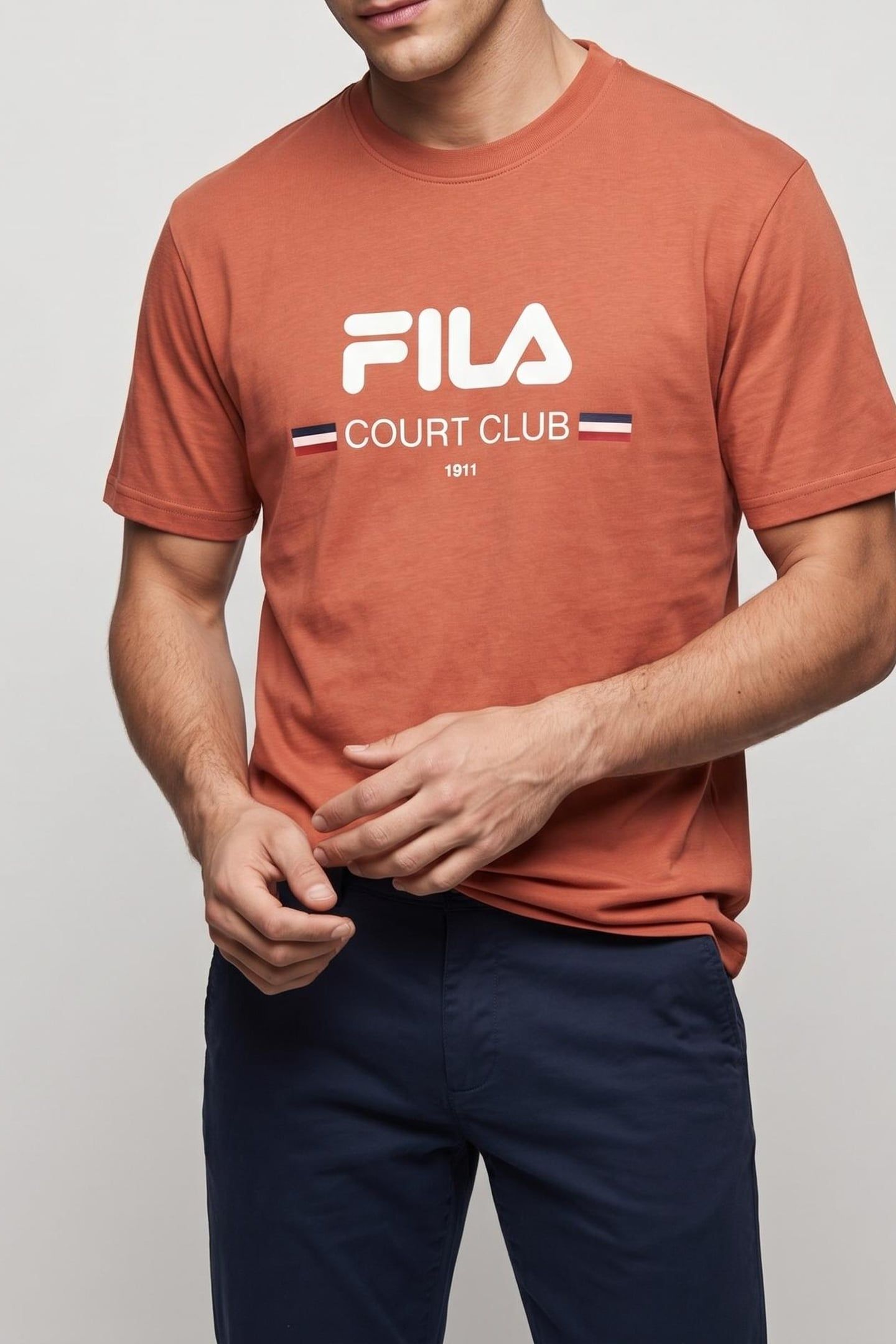 DOCCIA RELAXED LOGO GRAPHIC T-SHIRT ETRUSCAN RED 1