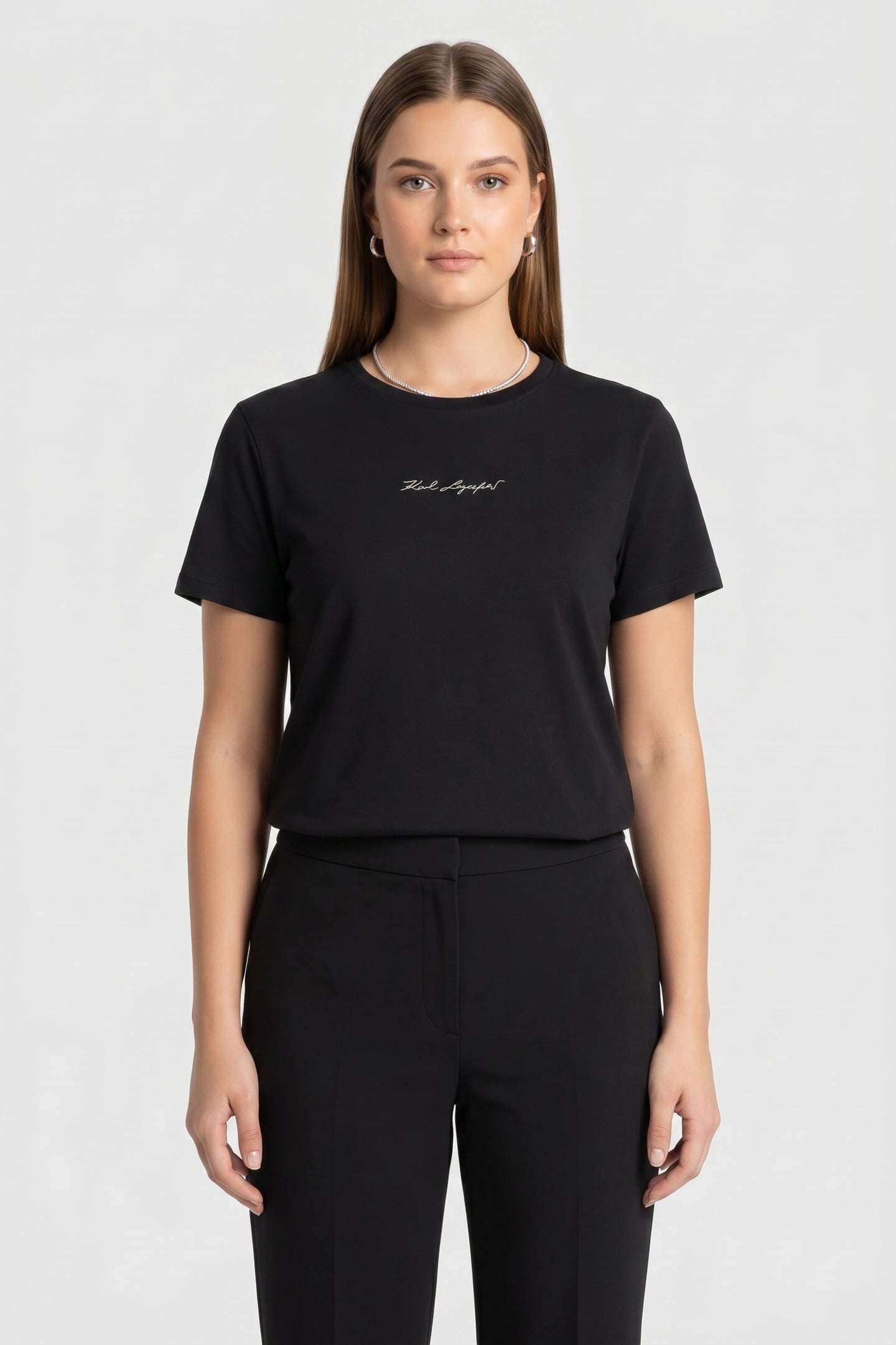SILVER SIGNATURE T-SHIRT BLACK 1