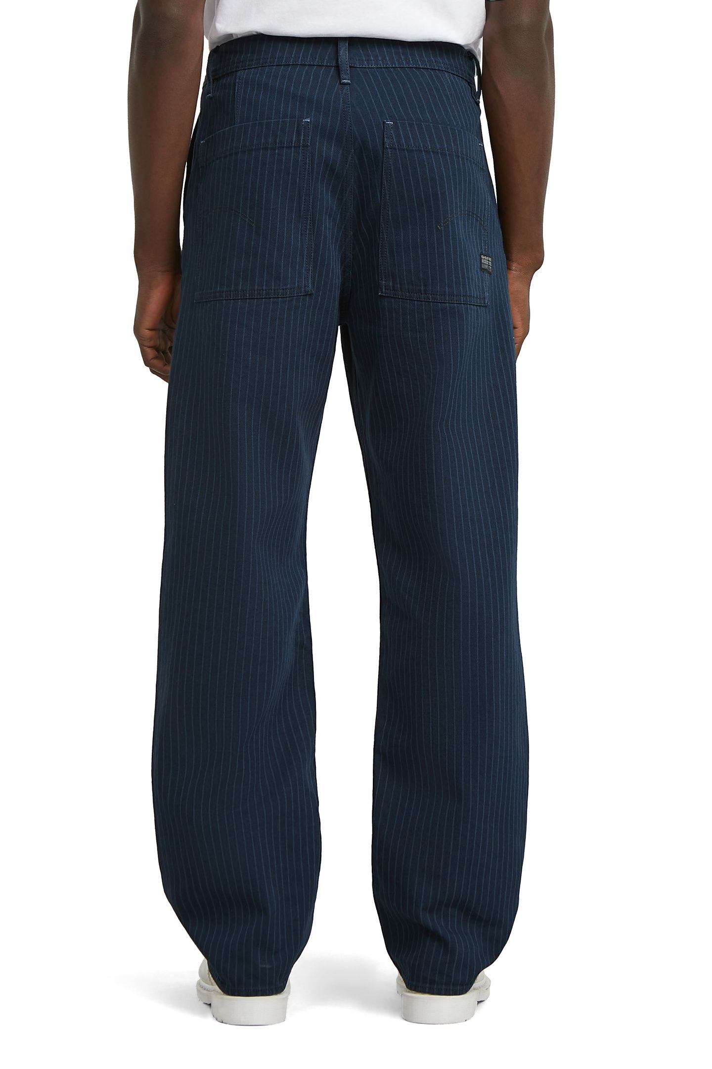 MODSON STRAIGHT CHINO INK BLUE LASERED PINSTRIPE 4