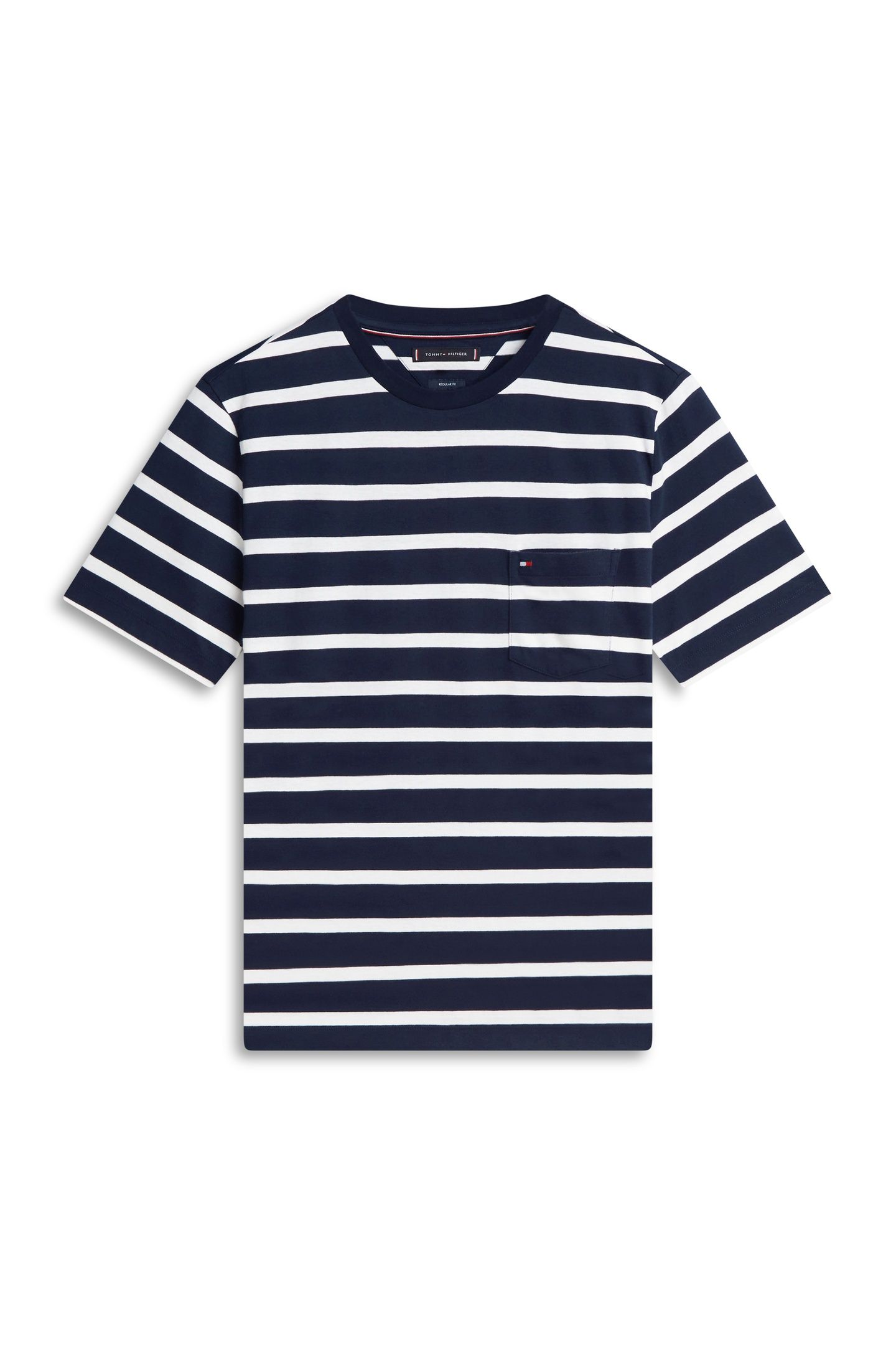 ESSENTIAL REGULAR FIT STRIPE T-SHIRT DESERT SKY/ECRU STRIPE 4
