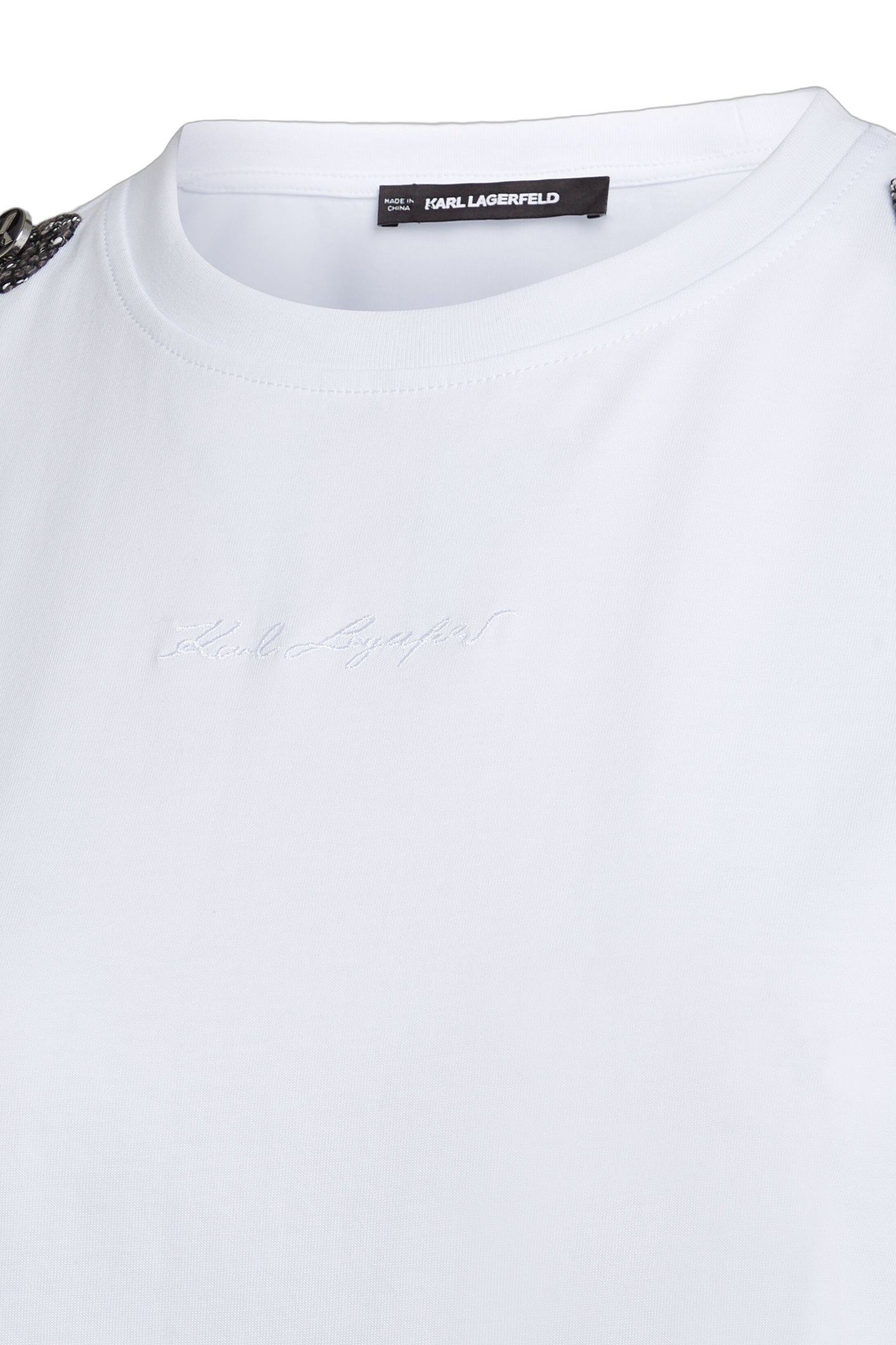 BOUCLE DETAIL T-SHIRT WHITE 3