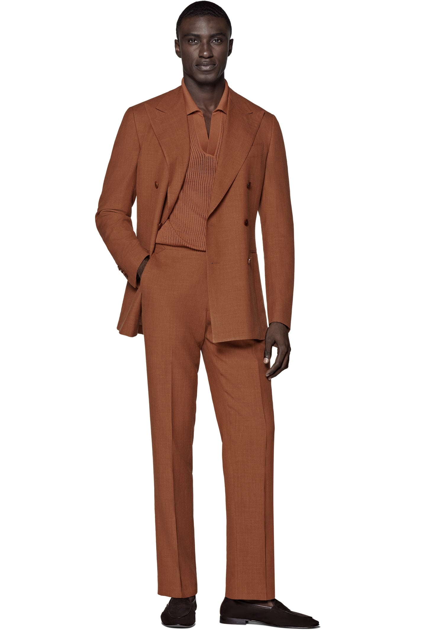 HAVANA-DARK ORANGE-WOOL SILK LINEN NESTED SUITS DARK ORANGE 4