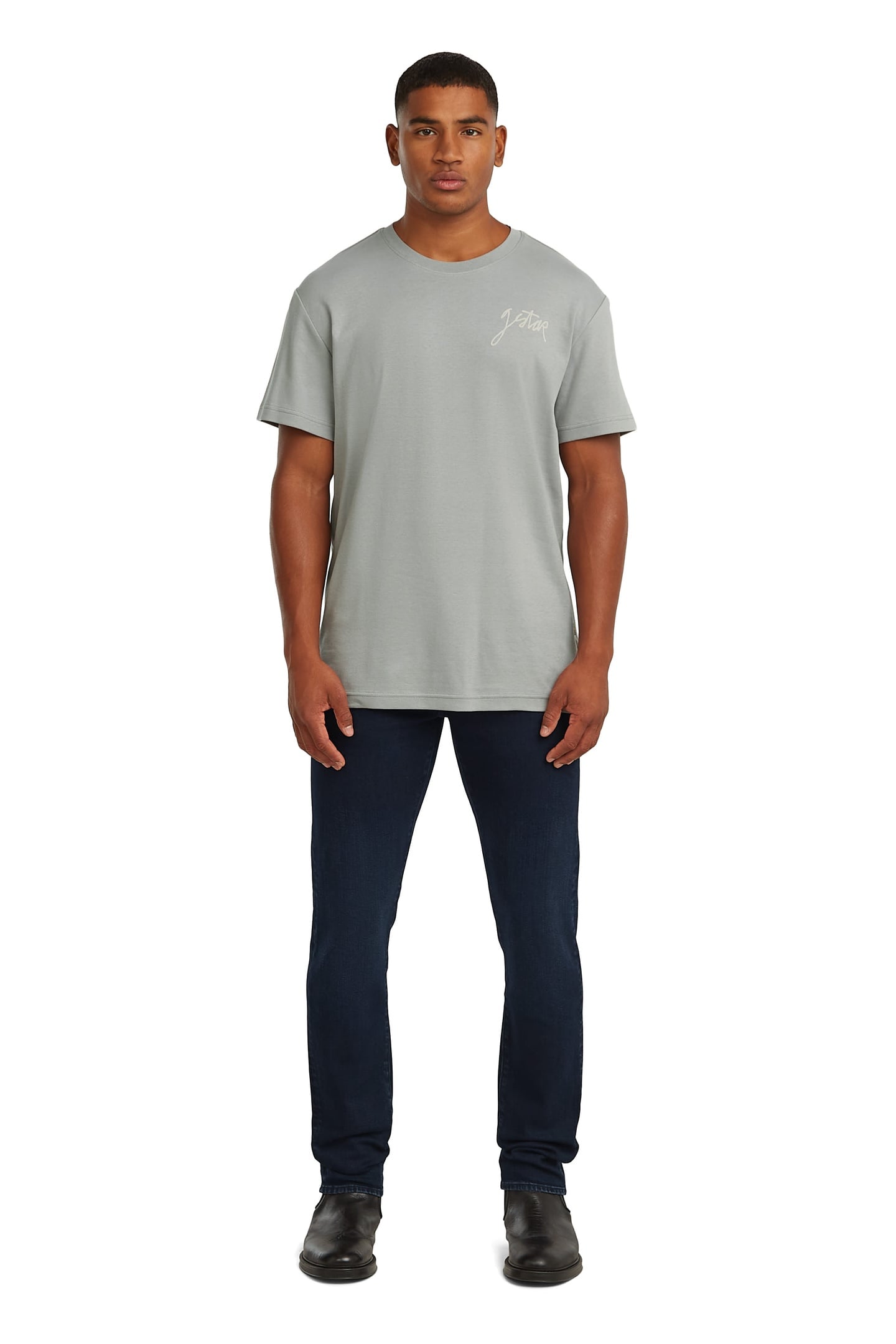 3301 SLIM WORN IN POLAR BLUE 1