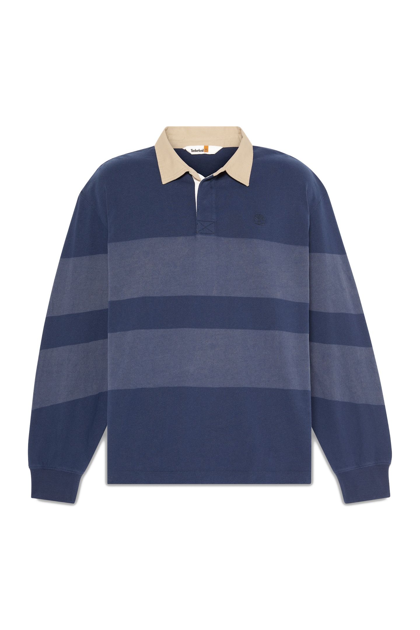 UNISEX LS STRIPED RUGBY POLO NAVY 3