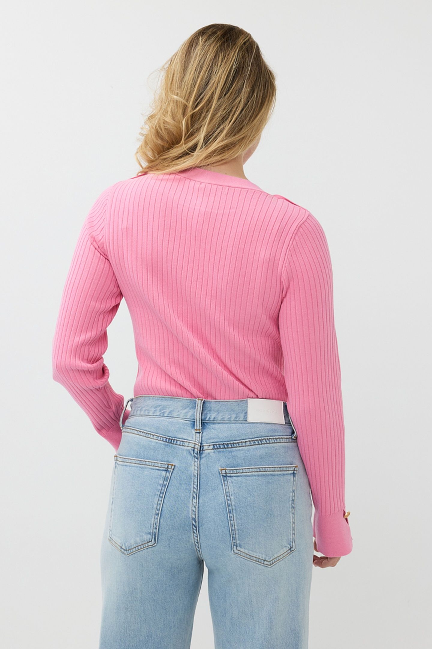 SWEATER RIB BASIC KNIT ROSE 3