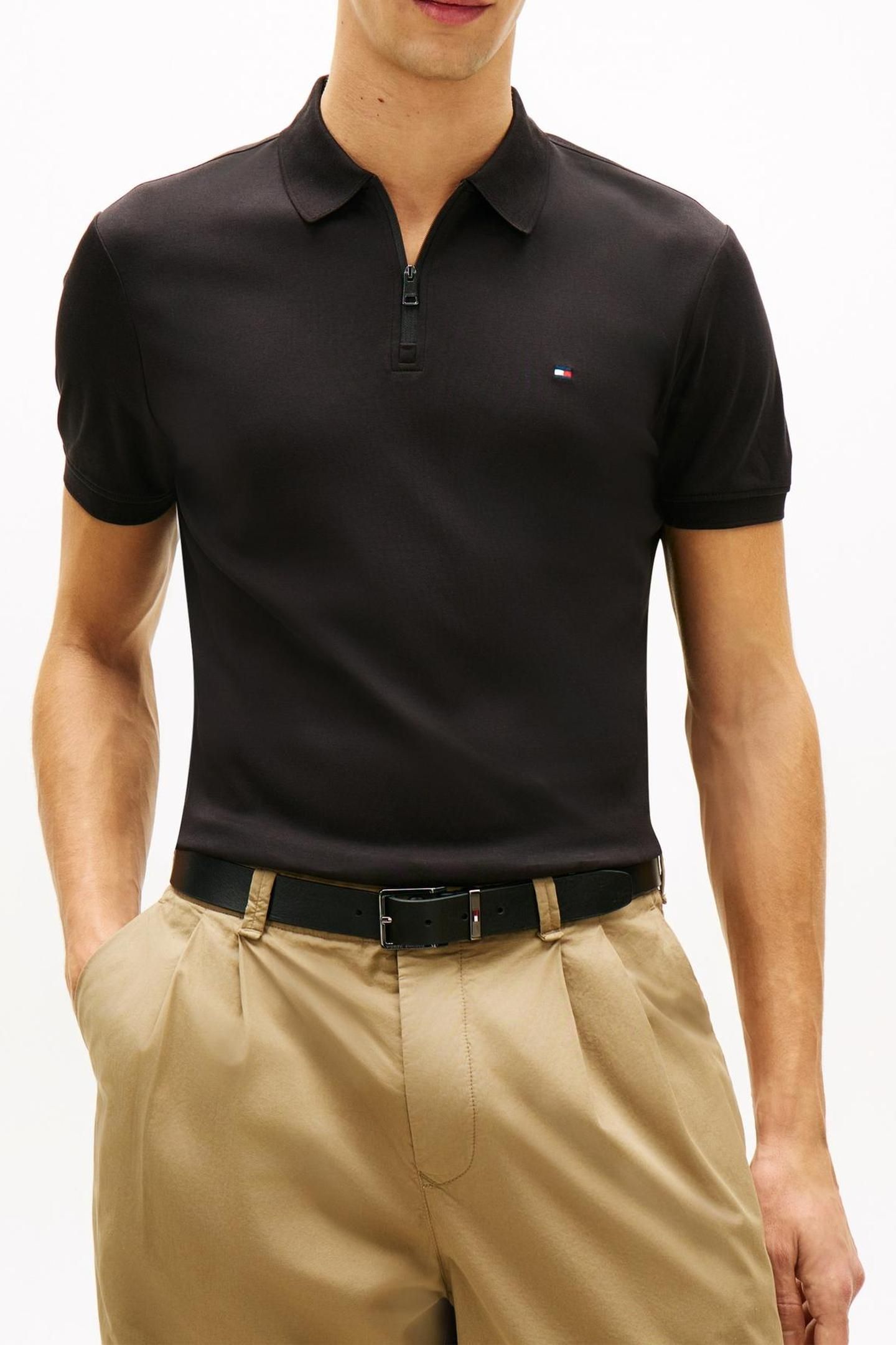 INTERLOCK ZIP REGULAR POLO BLACK 2