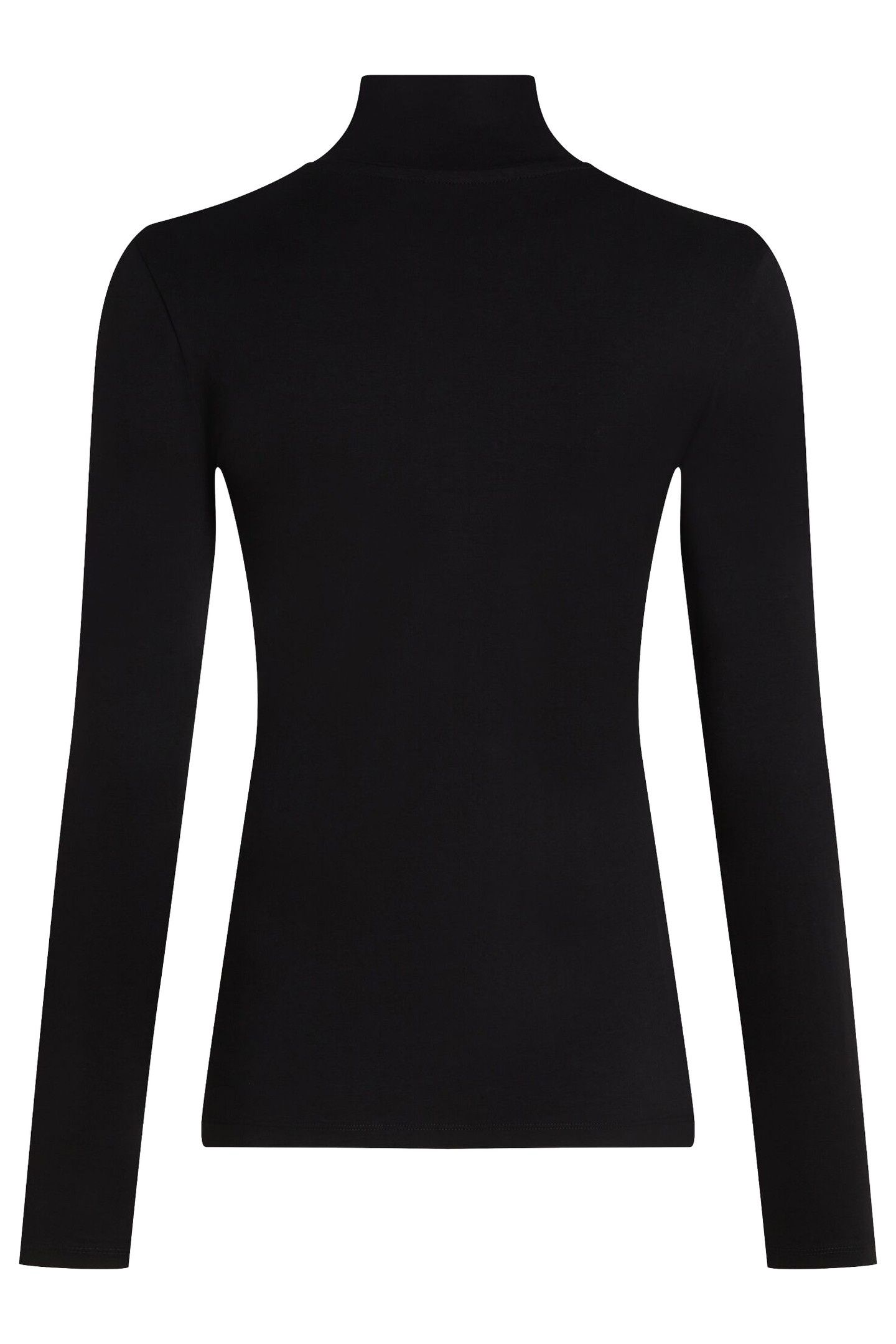K LOGO MOCK NECK LS T-SHIRT BLACK 2