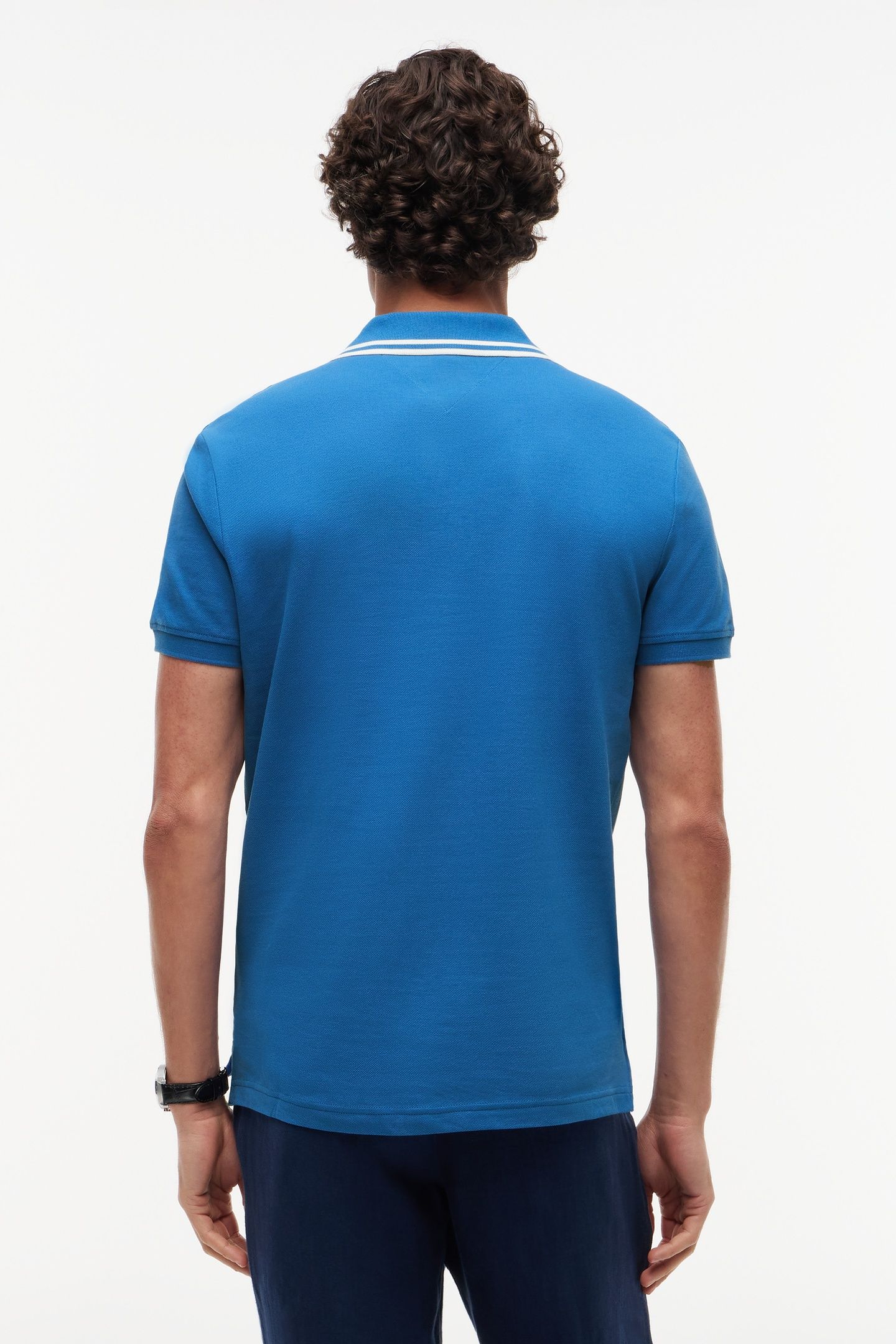 PIQUE BADGE REGULAR POLO BLUE ORBIT 3