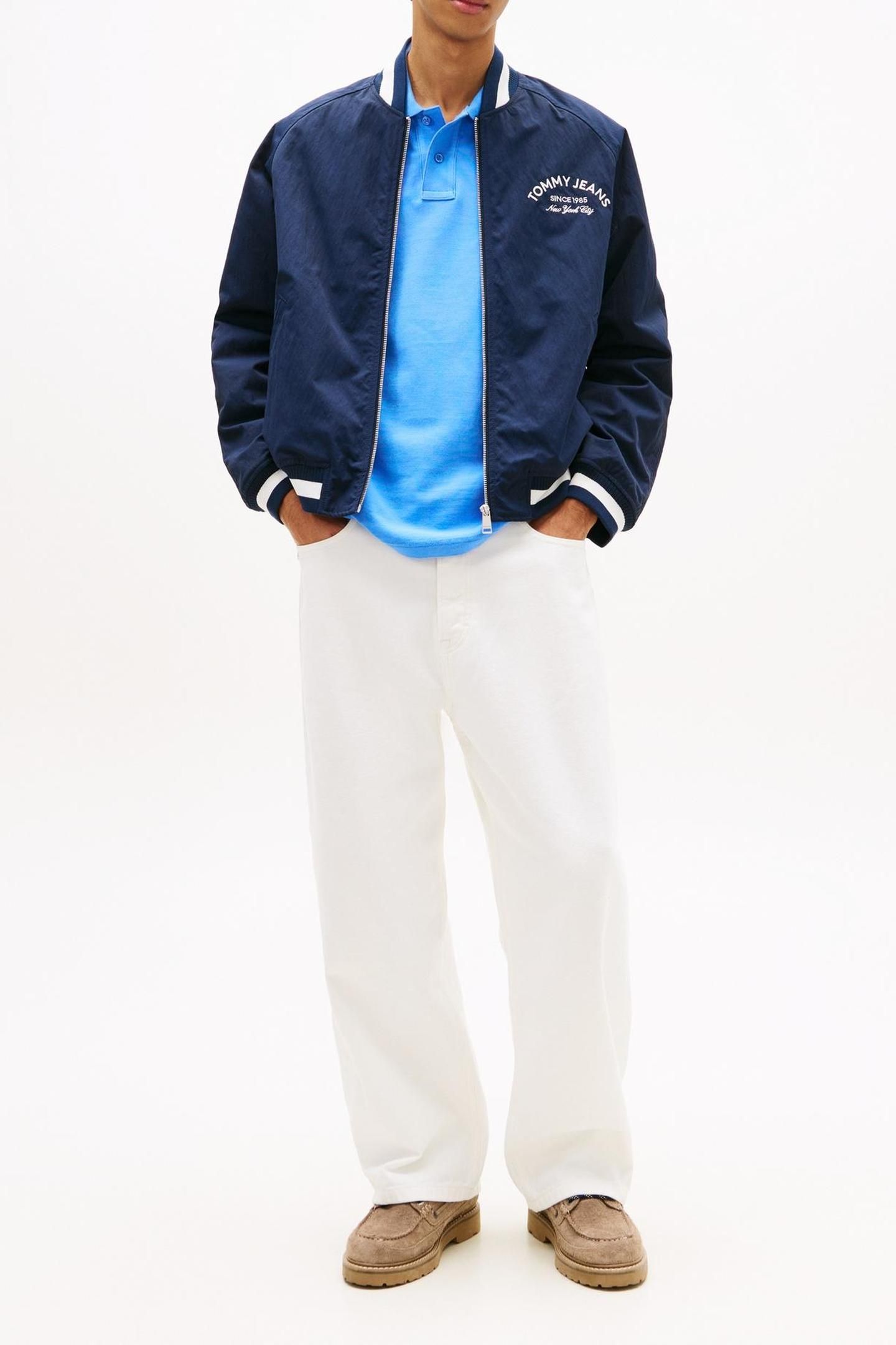 TJM VARSITY NYLON BOMBER JACKET DARK NIGHT NAVY 1