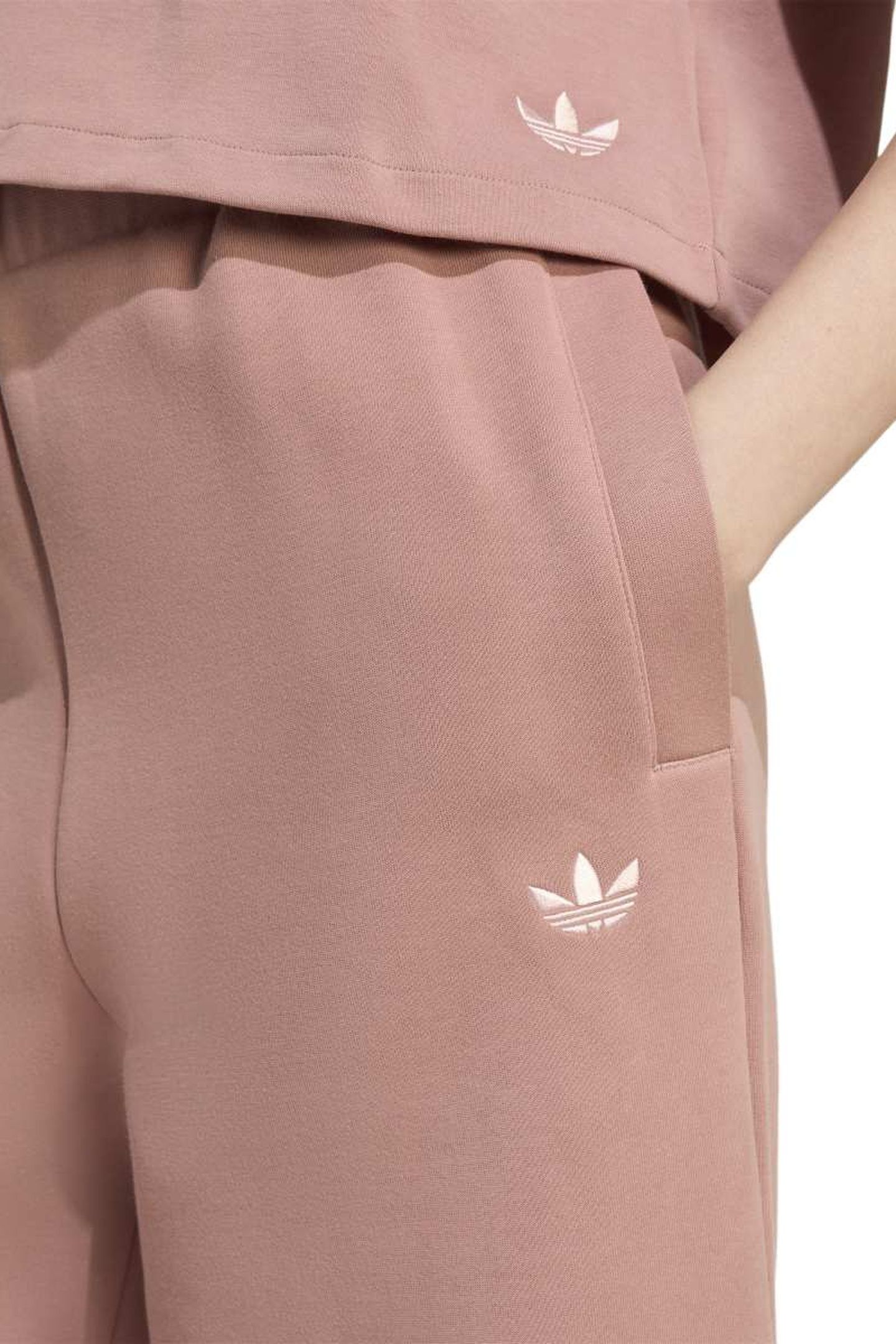 ORIGINALS OFF PLACED 3 STRIPES WIDE PANTS WARM CLAY 4
