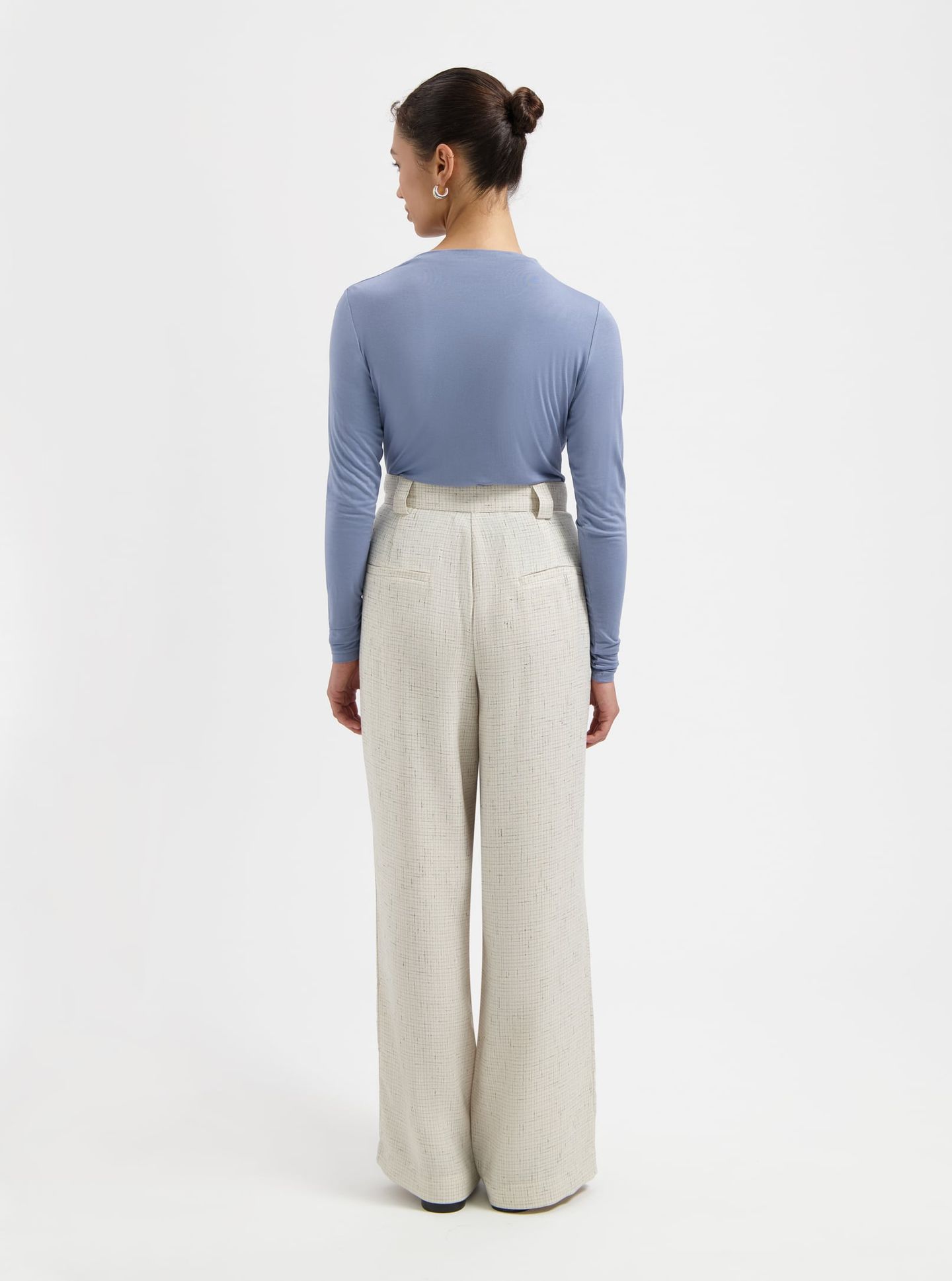 NOUS SOMMES LABELS – RHODIE TWEED PANTS WHITE 2