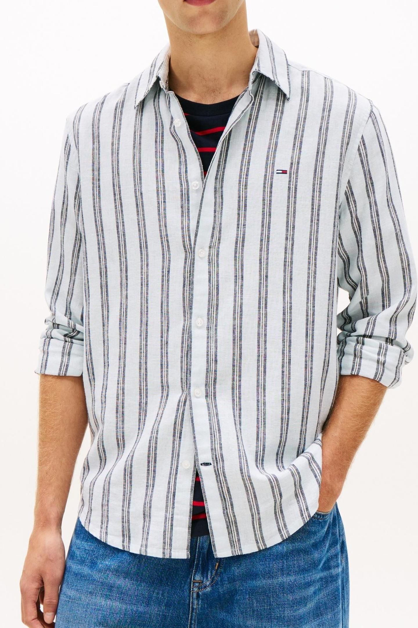 TJM REGULAR LINEN SHIRT SWEET BLUE STRIPES 2