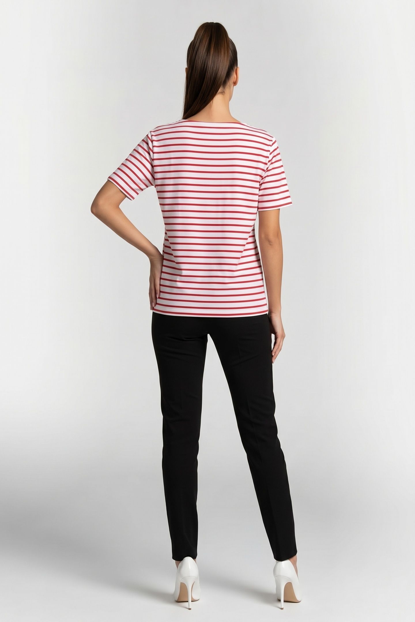 DANIELLE STRIPED T-SHIRT RED 2