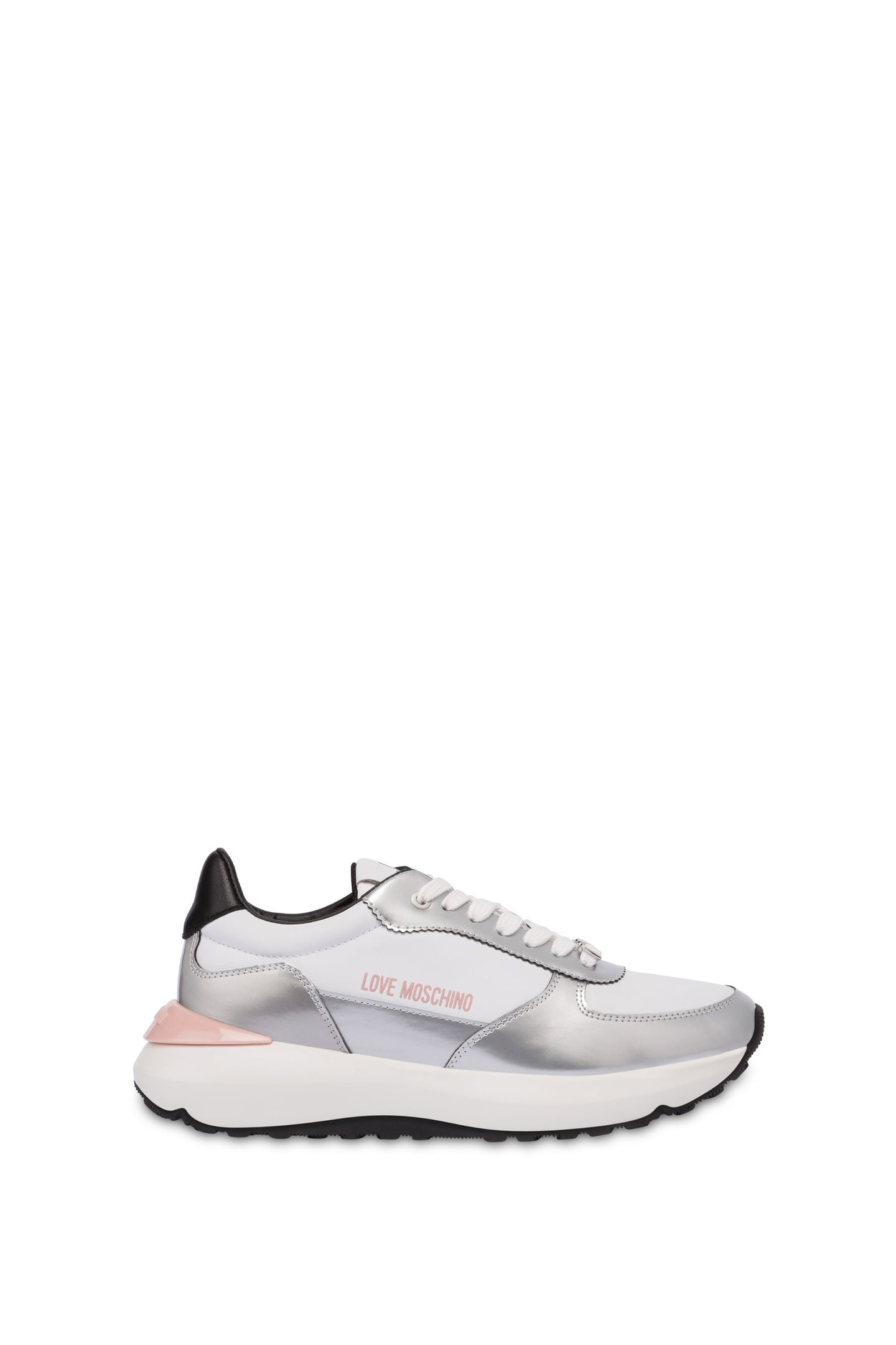 SPEED LOVE CALFSKIN AND LAMINATED SNEAKERS WHITE 1