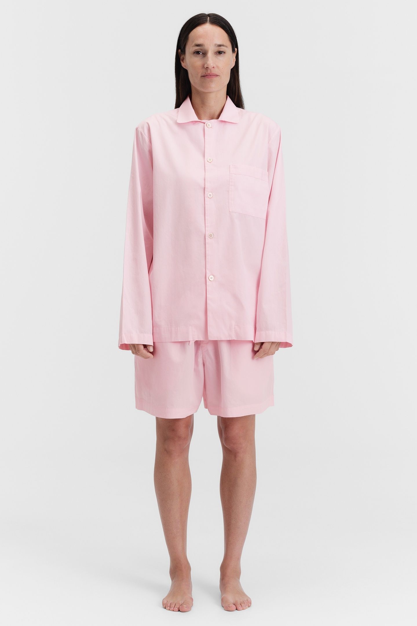UNISEX POPLIN, PYJAMAS SHORTS SOFT PINK 2