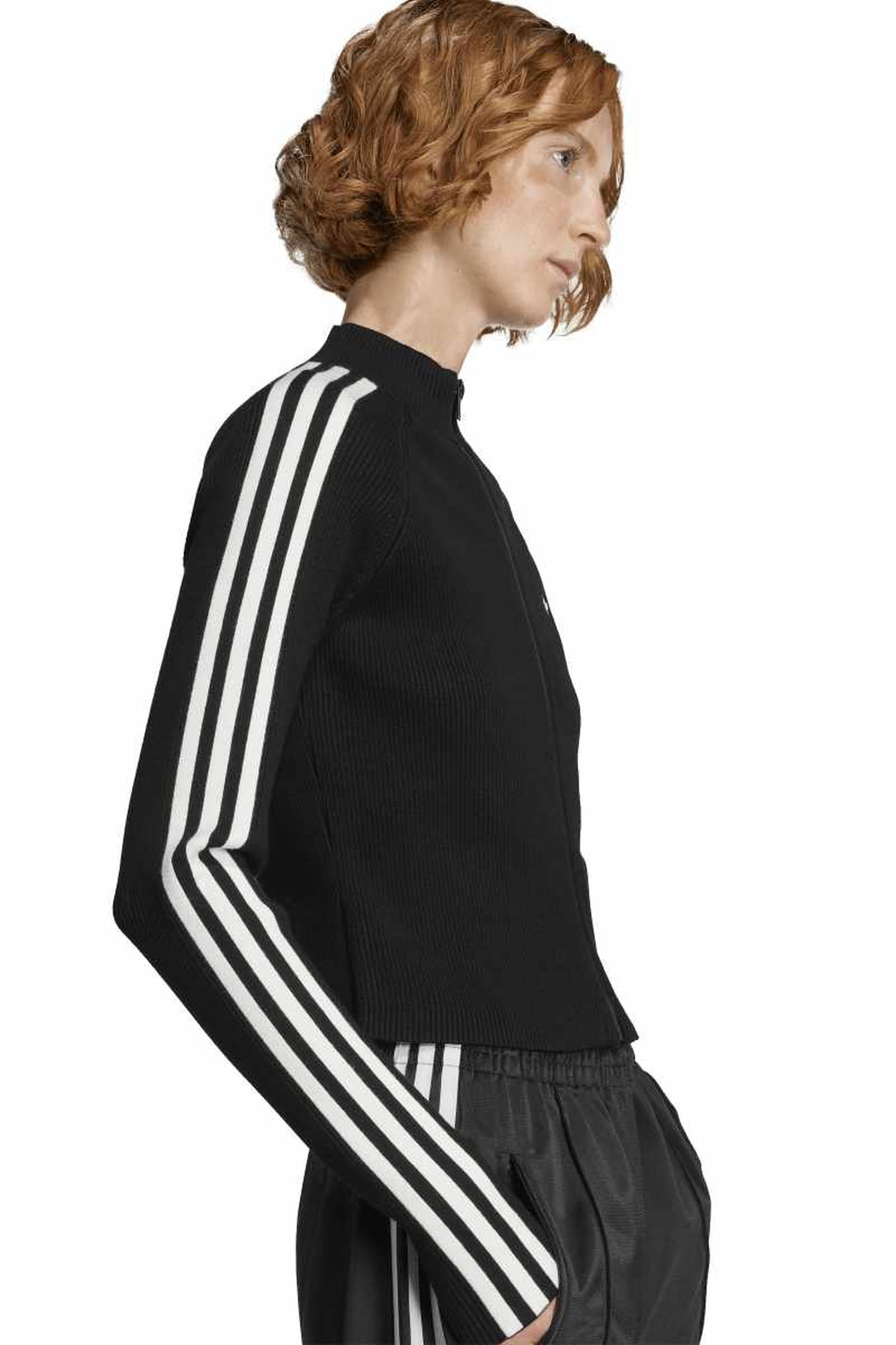 ORIGINALS ADICOLOR 3 STRIPES SLIM KNIT TRACK TOP BLACK 6