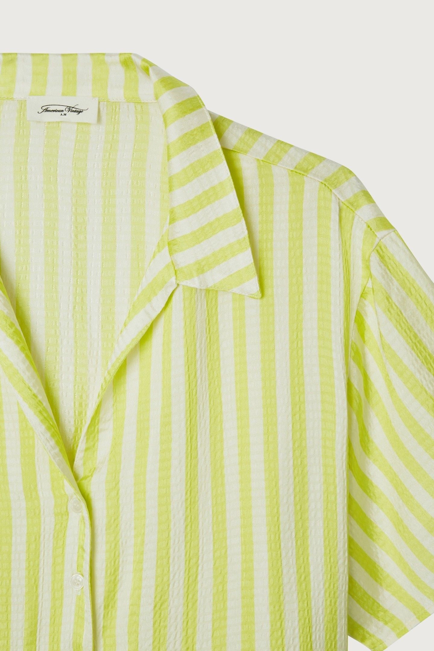 SHANING SHIRT RAYURES JAUNES FLUO 5