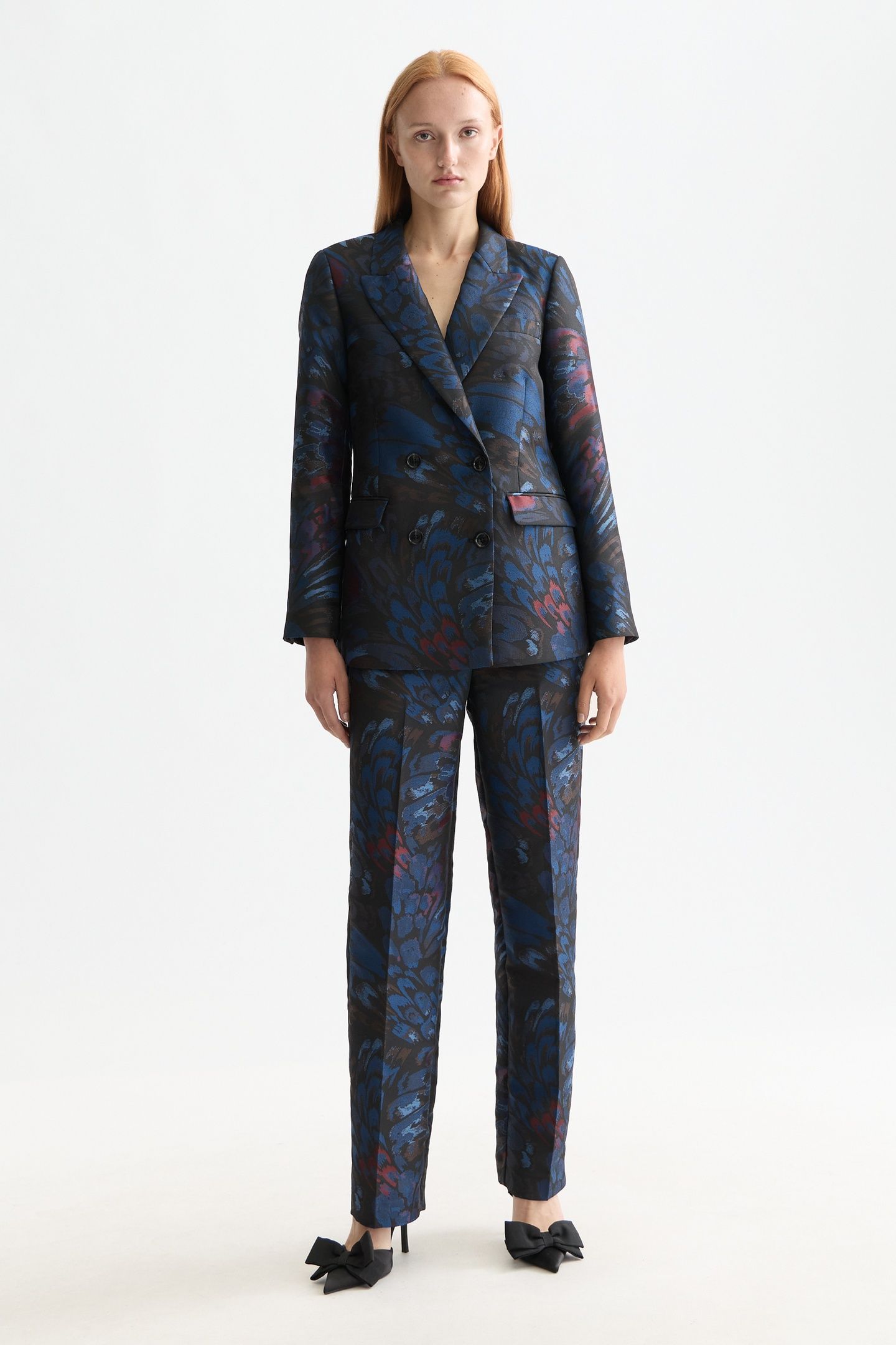 DOUBLE BREASTED JACQUARD BLAZER PHEASANT 2