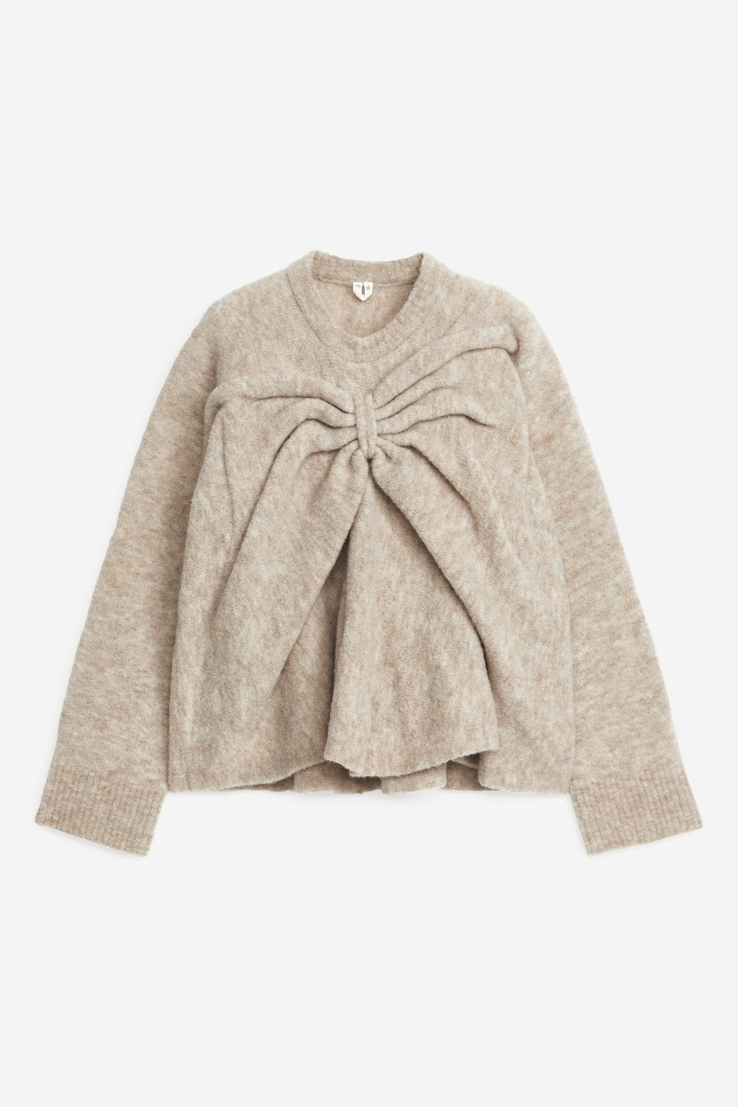 CLOTHILDE BOW SWEATER BEIGE 3