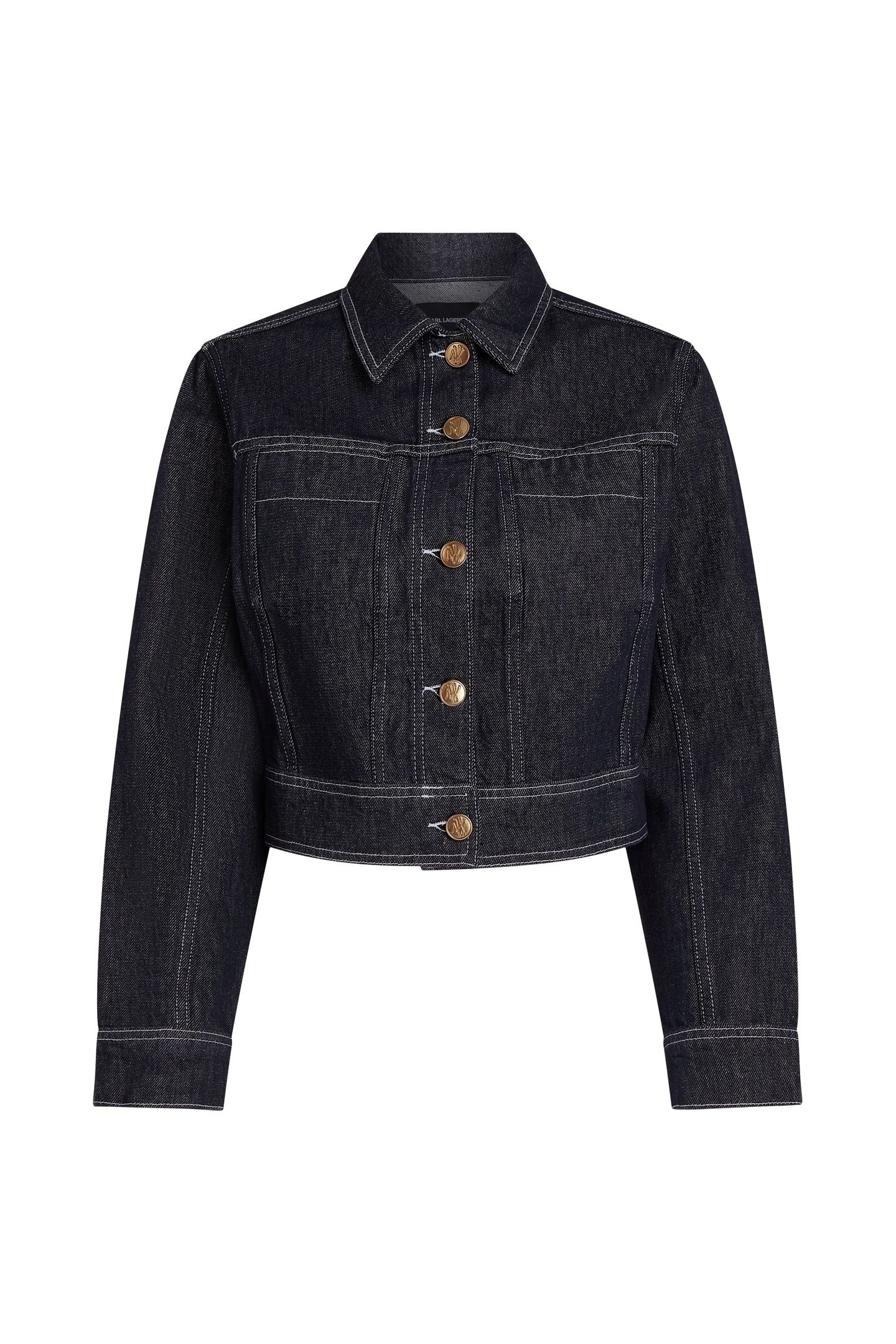 BUTTON DENIM JACKET DARK BLUE DENIM 4