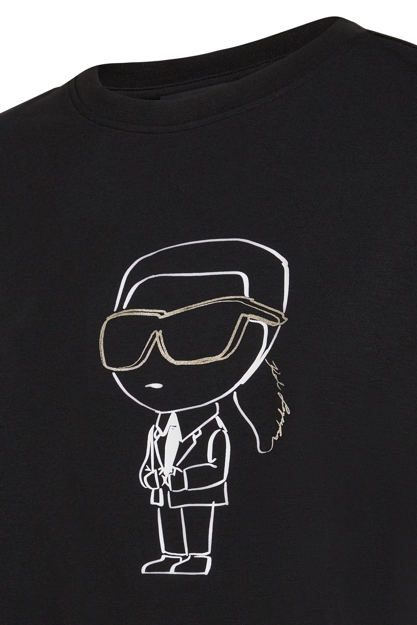 BIG IKON PRINT FLOWY T-SHIRT BLACK 3