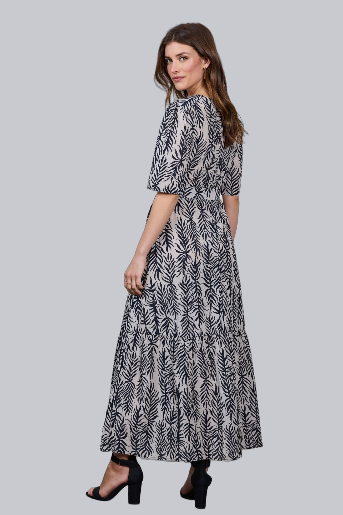 DRESS BONITA SAND PALM LEAVES PRINT 3