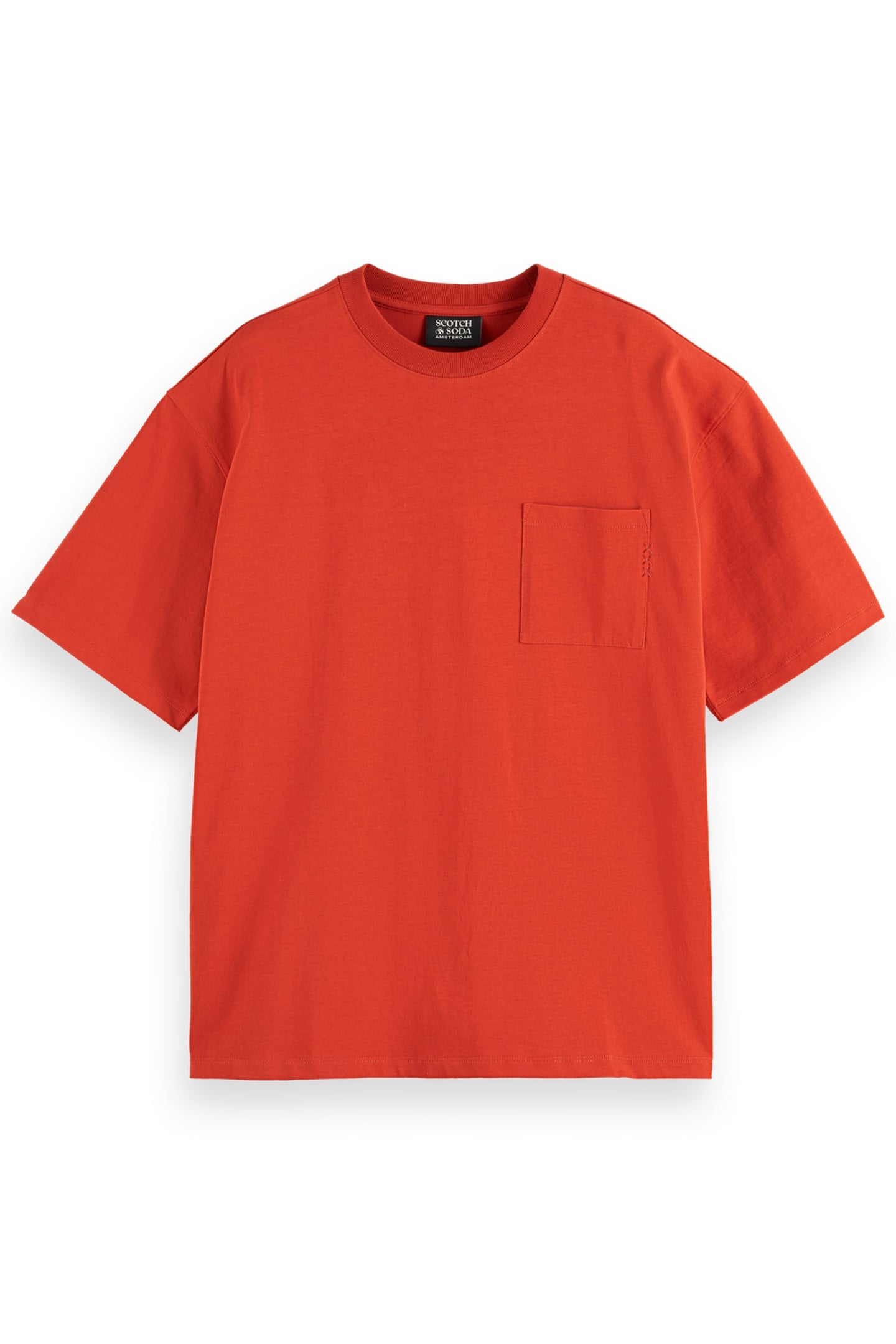LOOSE-FIT 3 CROSSES POCKET T-SHIRT KETCHUP 1