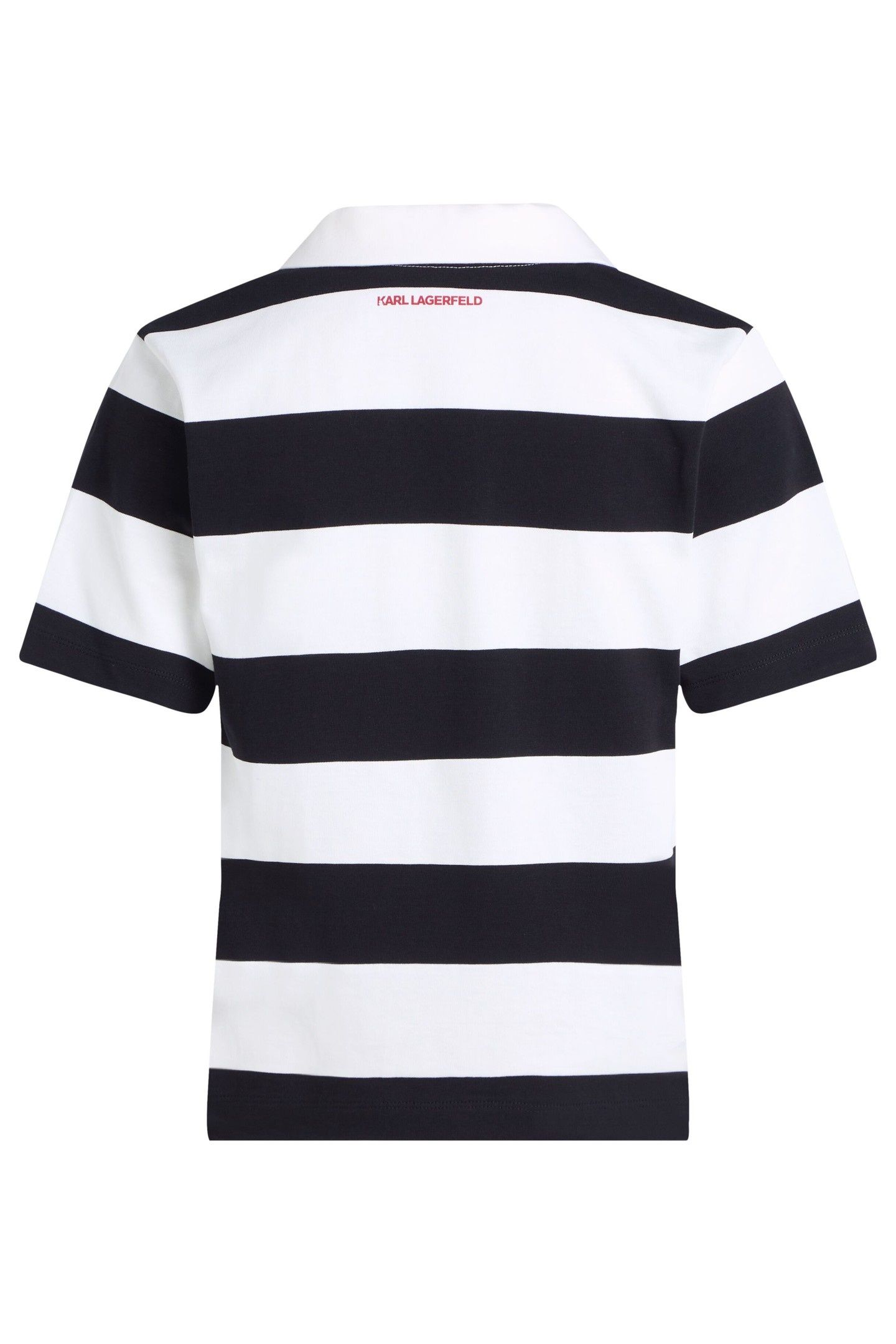 IKON PATCH STRIPE SSLV POLO BLACK-CANNOLI CREAM 6