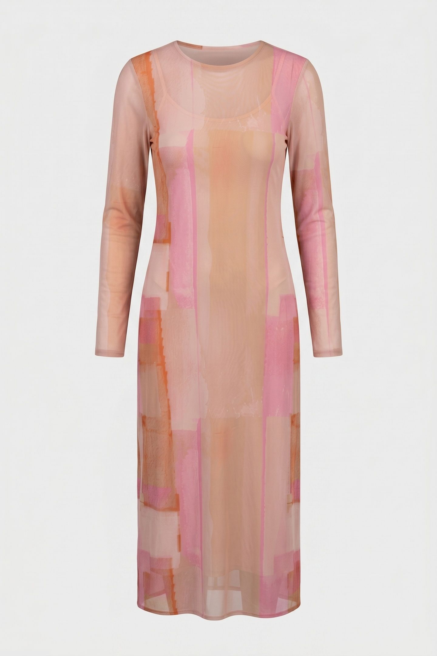 ZED MESH DRESS PINK 4