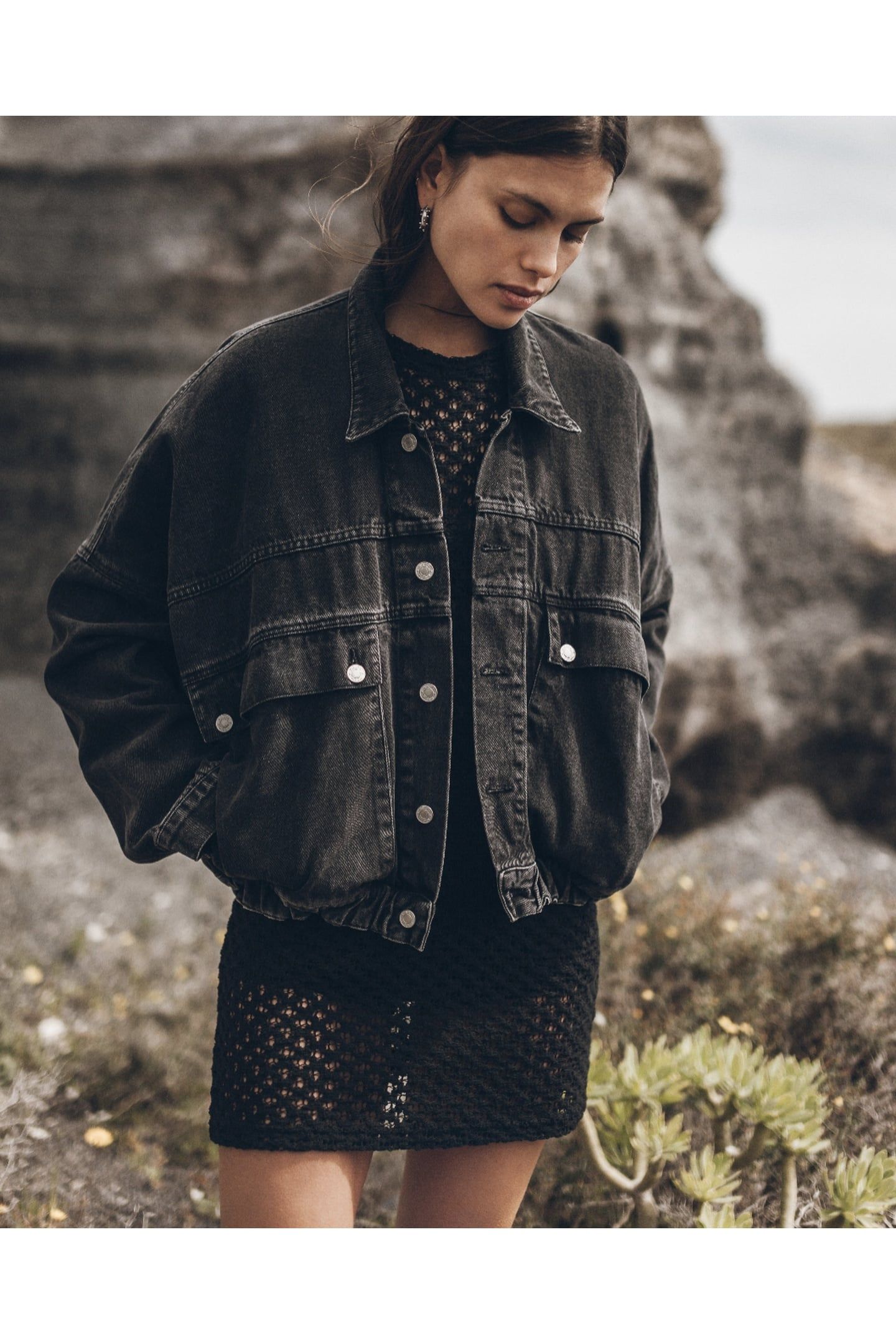 THE BLACK SHORT CROCHET DRESS 2