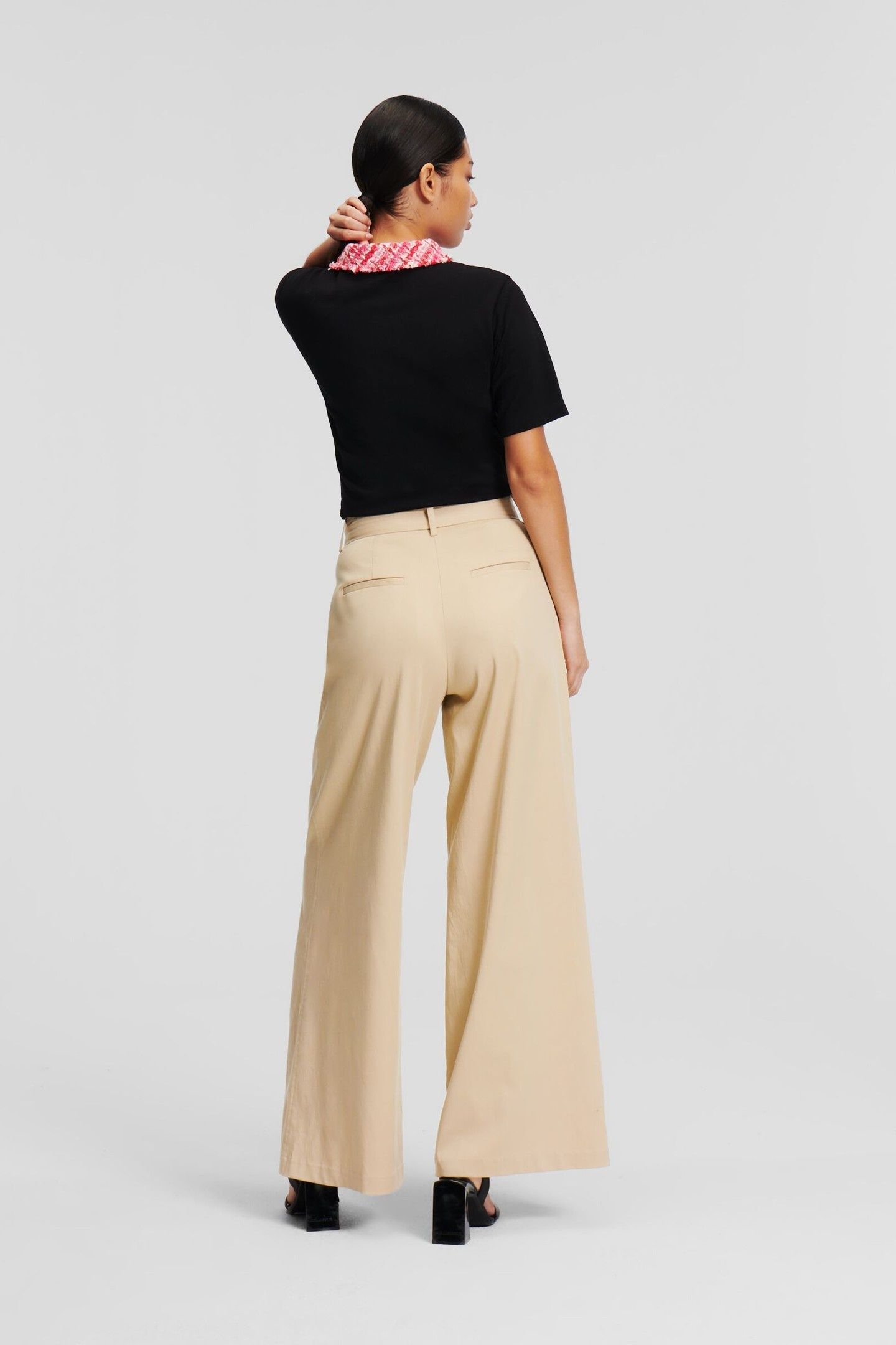 COTTON BLEND PANTS BEIGE 2